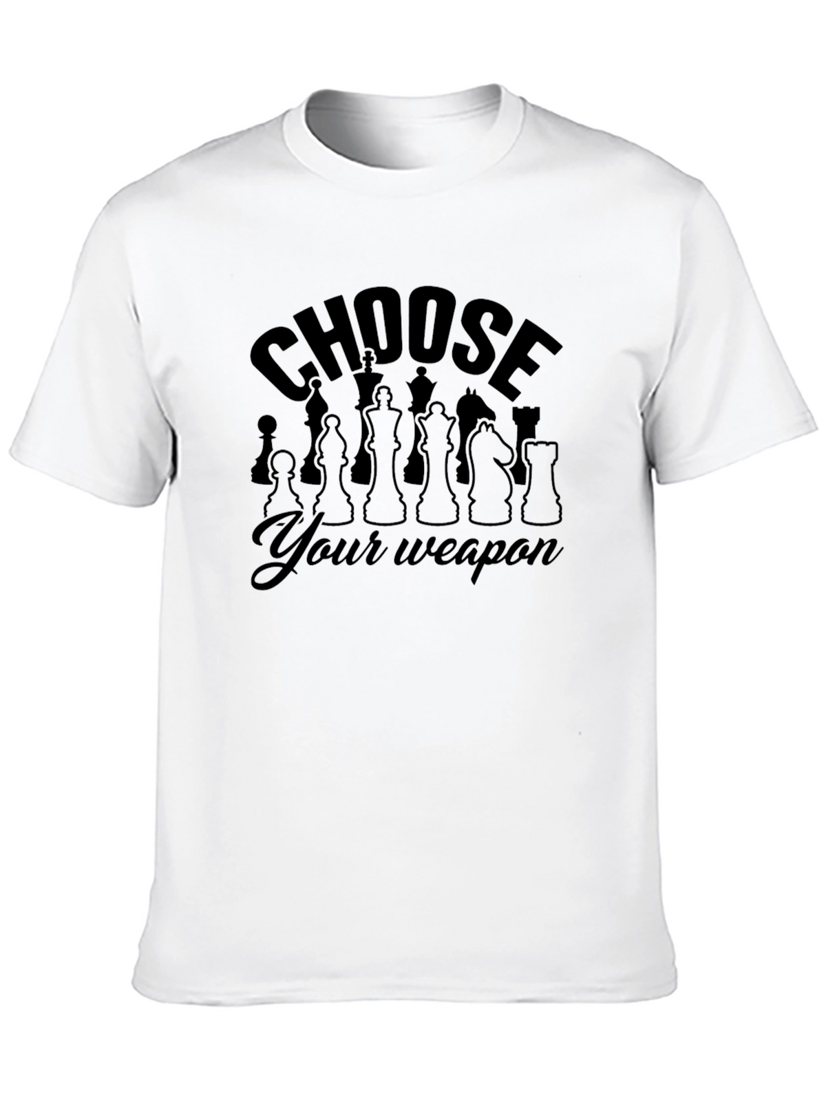 Chess Piece Weapon Tee - Strategic Style