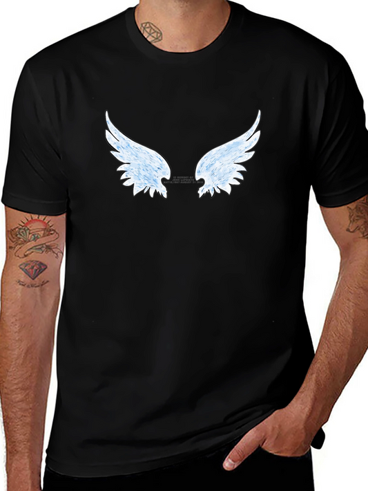 Angel Wing Graphic Tee - Stylish Black T-Shirt