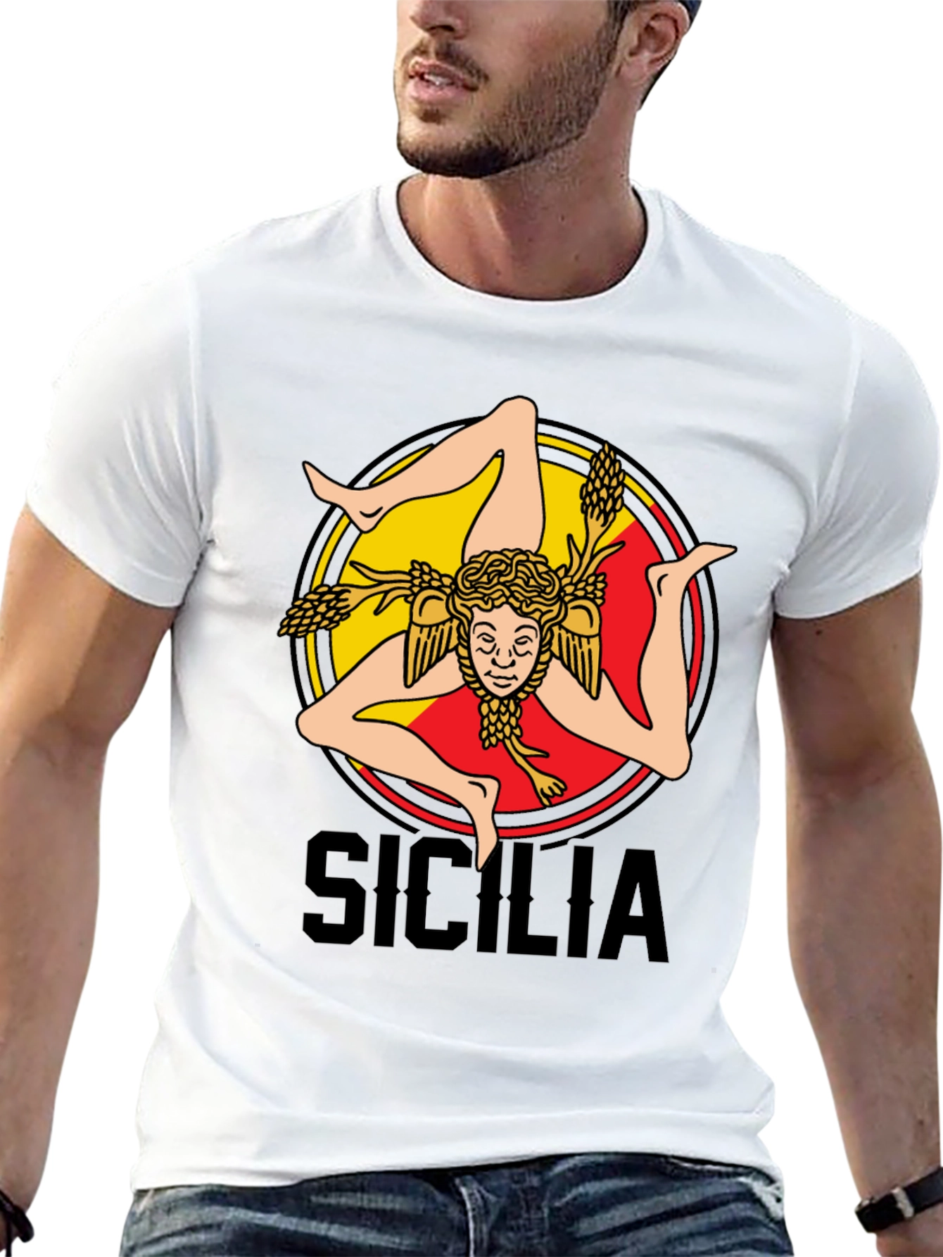 Sicilia T-Shirt - Trinacria Symbol