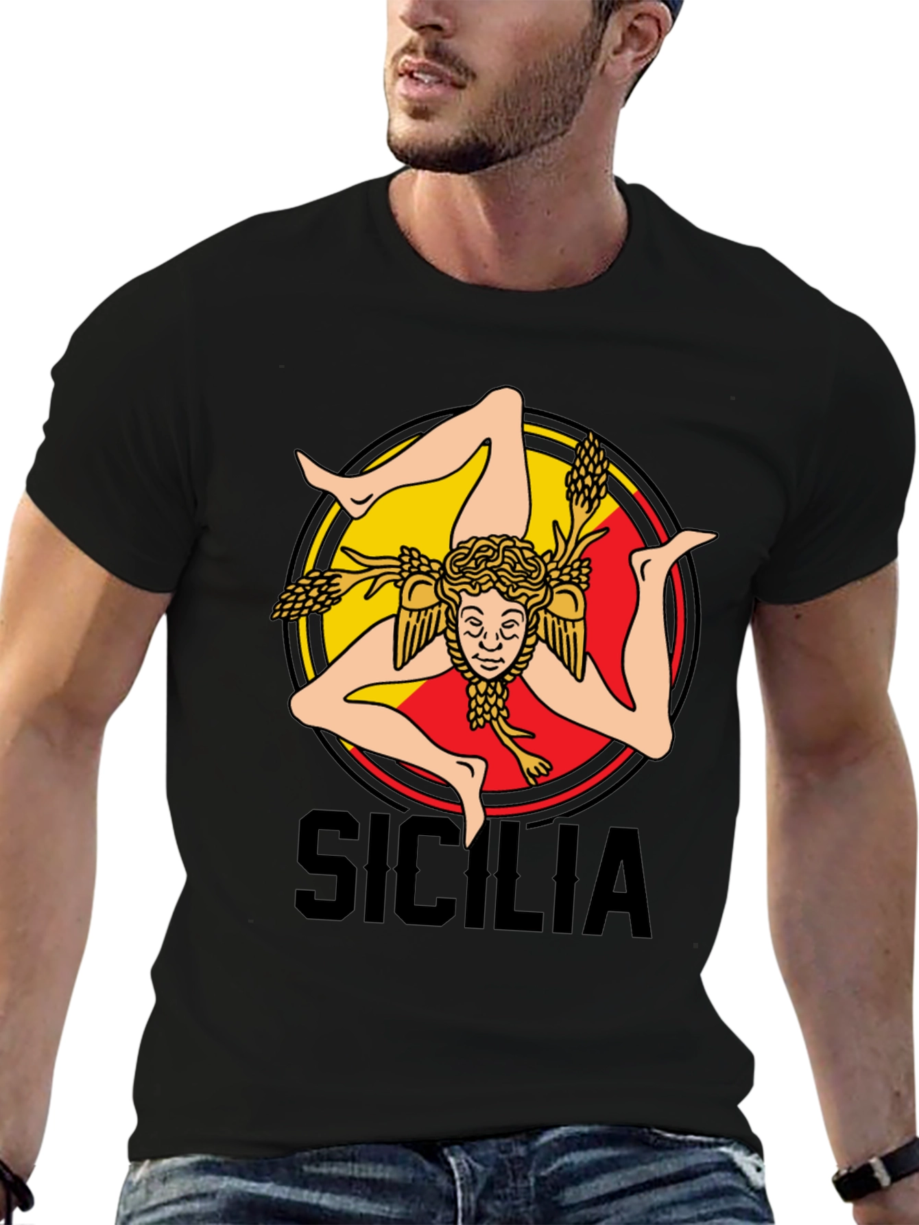 Sicilia T-Shirt - Trinacria Symbol