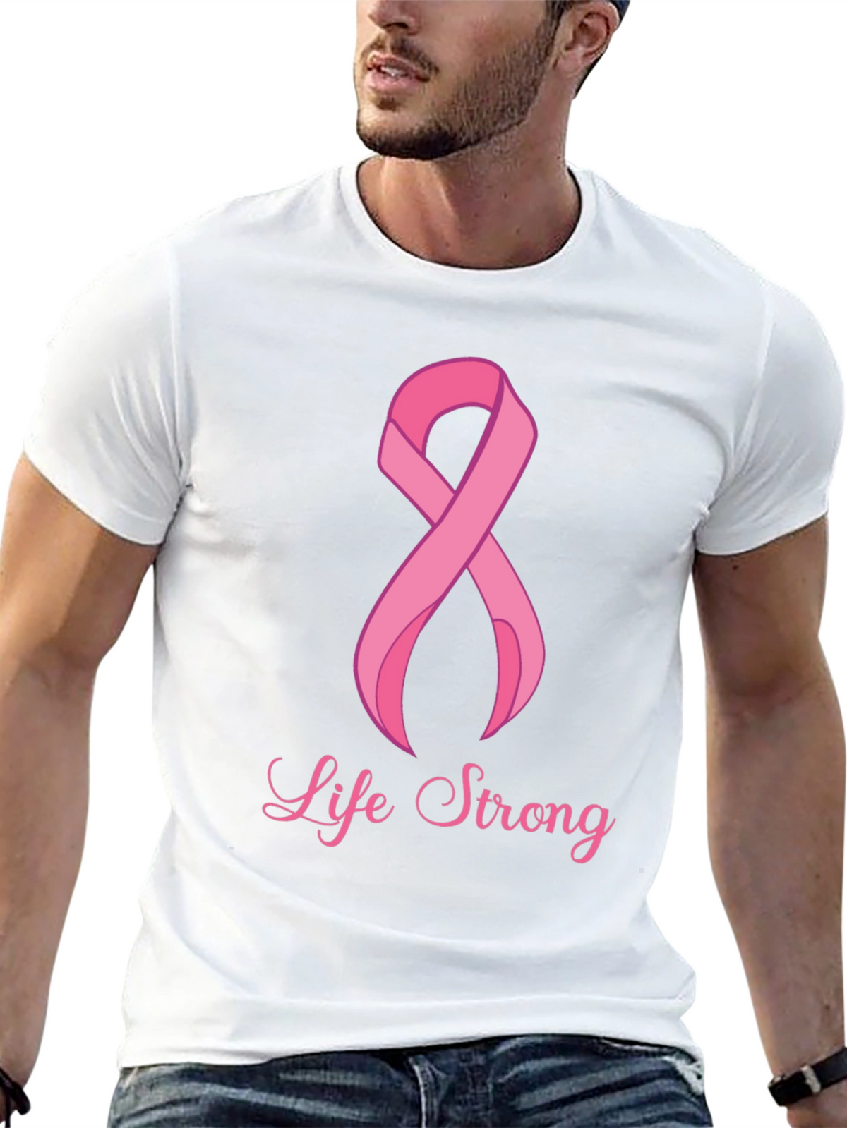 Life Strong Cancer Awareness Black T-Shirt