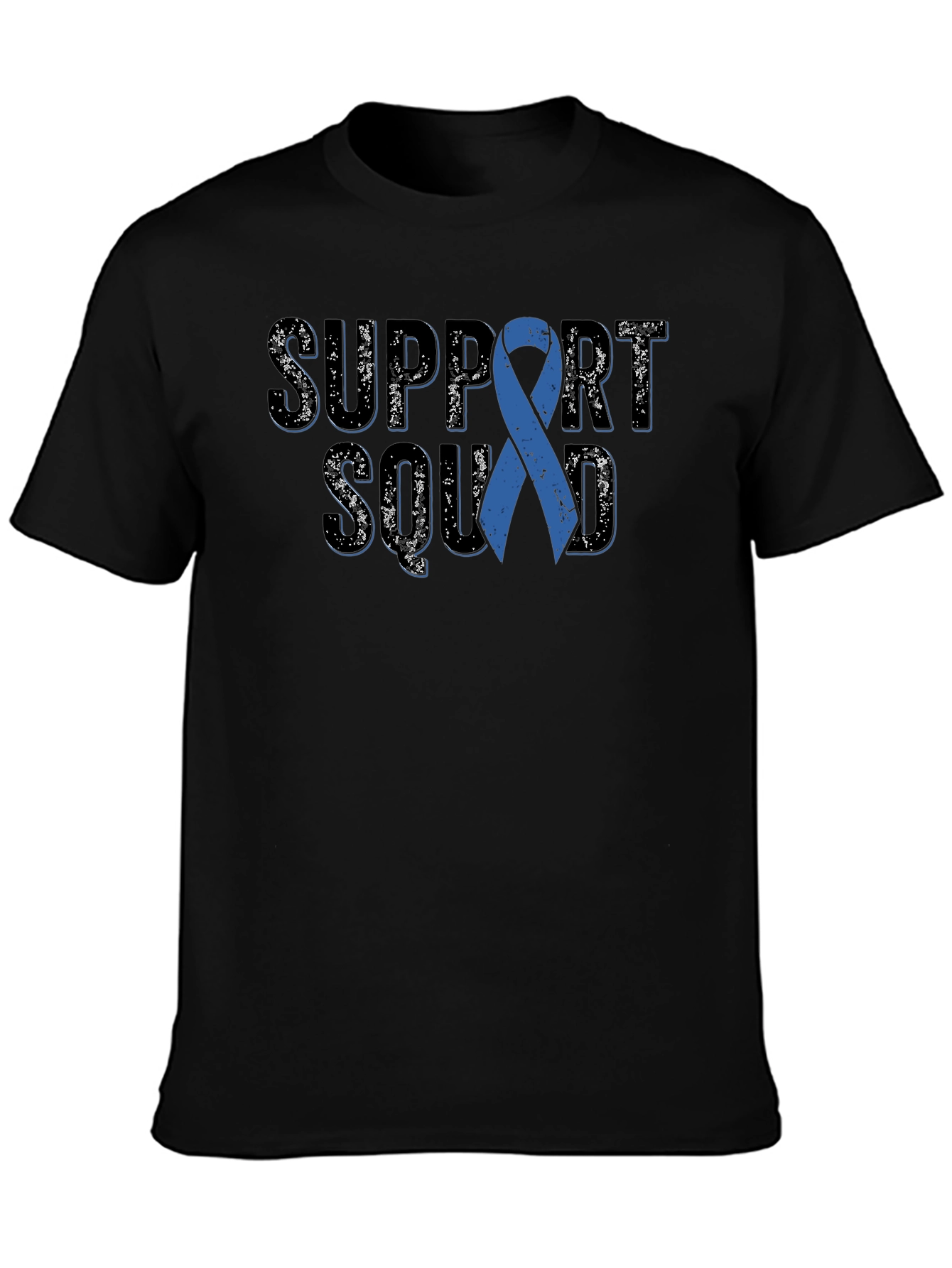 Support Squad Blue Ribbon Awareness T-Shirt