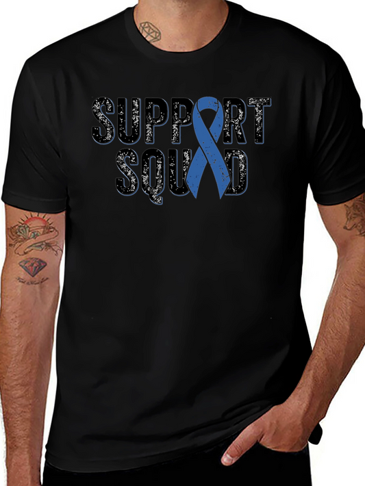 Support Squad Blue Ribbon Awareness T-Shirt