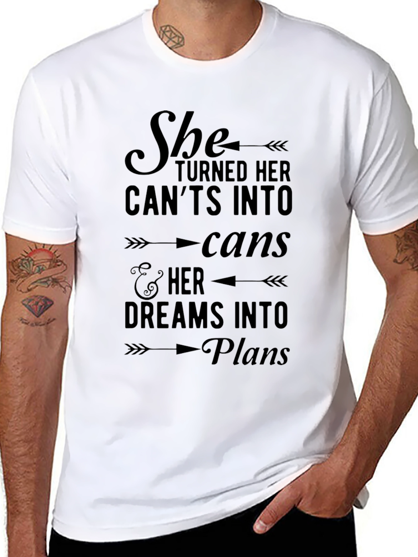 Empowering T-Shirt: She Turned Her Cants Into Cans