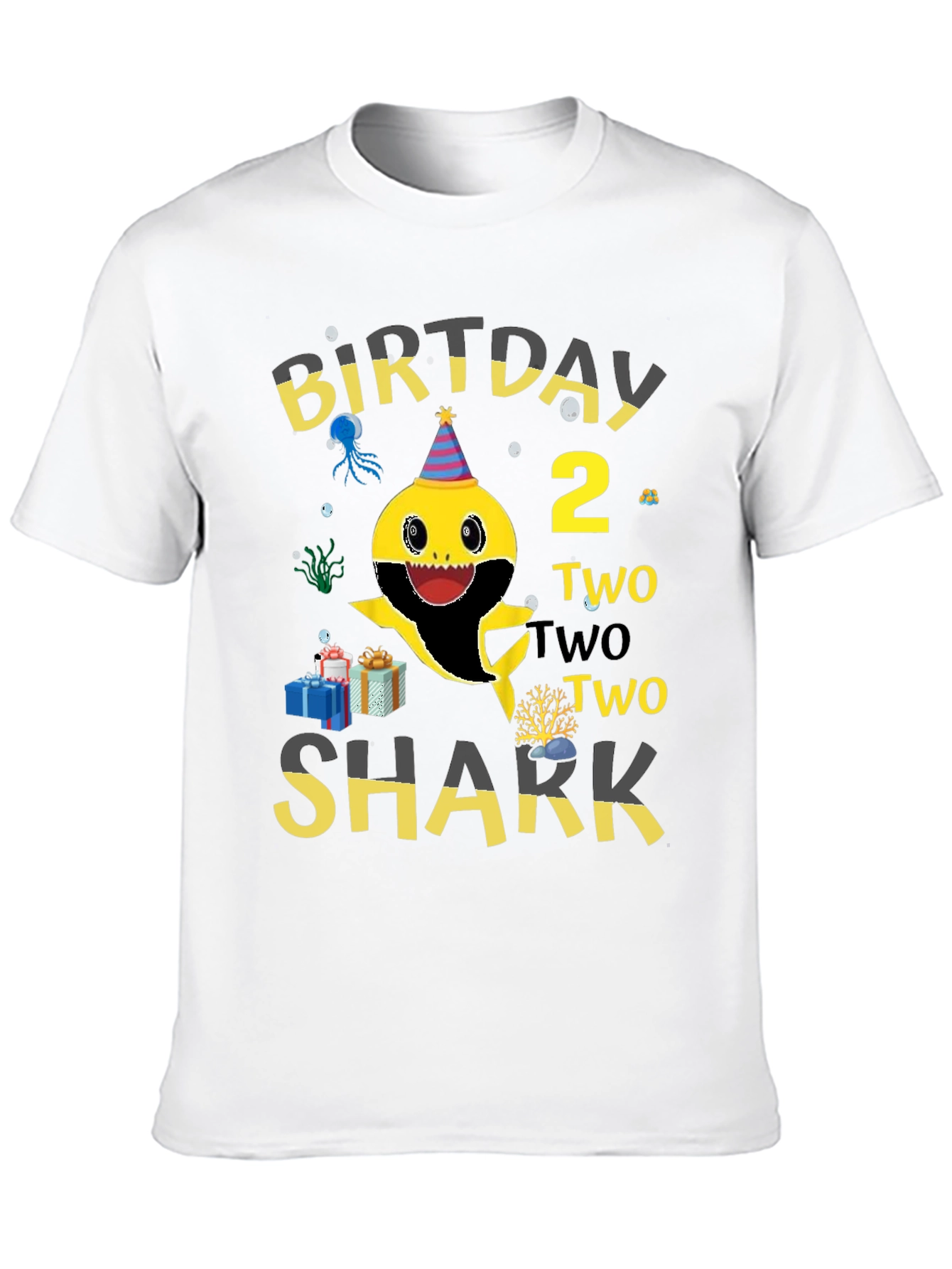 Baby Shark Birthday T-Shirt - Two Two Two