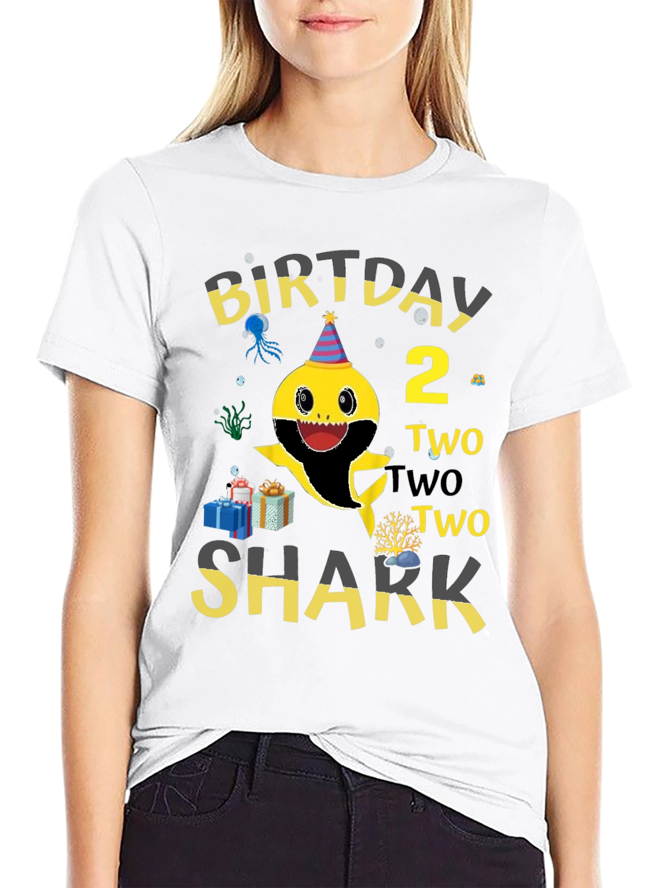 Baby Shark Birthday T-Shirt - Two Two Two
