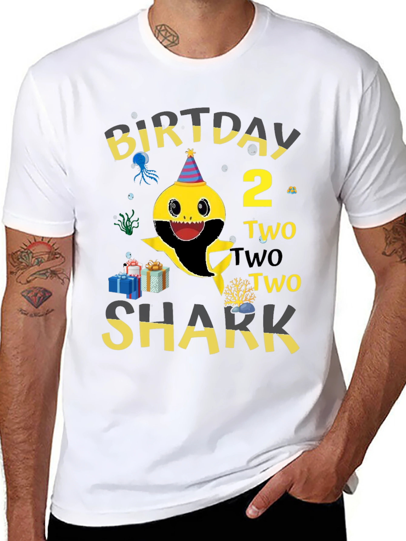Baby Shark Birthday T-Shirt - Two Two Two
