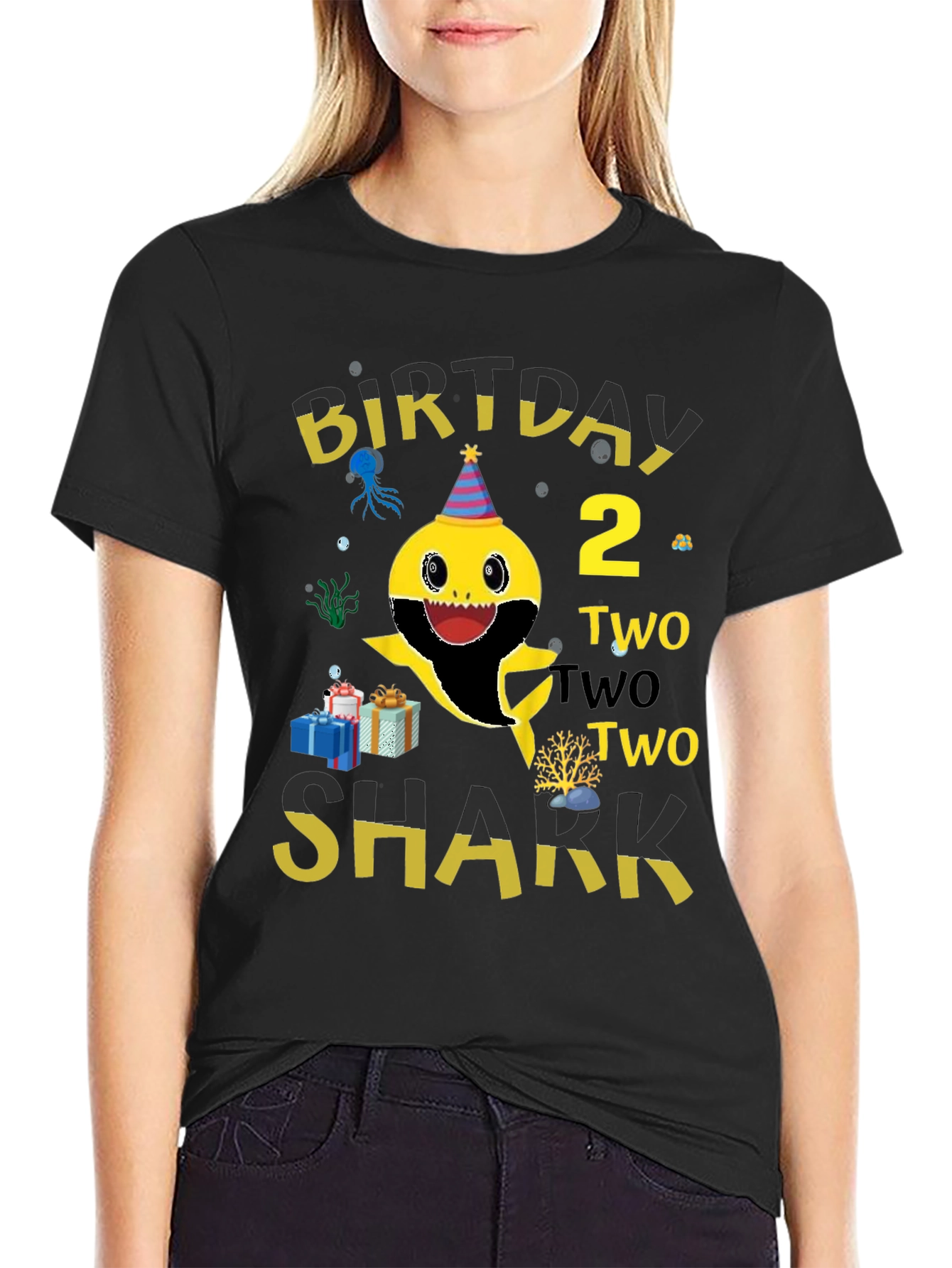 Baby Shark Birthday T-Shirt - Two Two Two