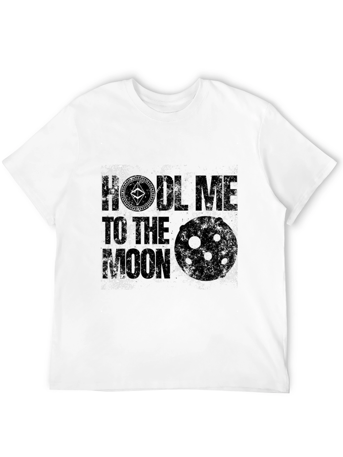 Distressed Ethereum Crypto T-Shirt - Black