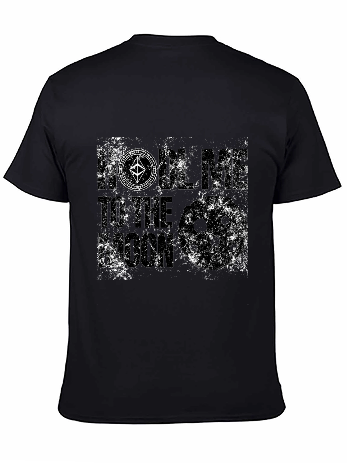 Distressed Ethereum Crypto T-Shirt - Black