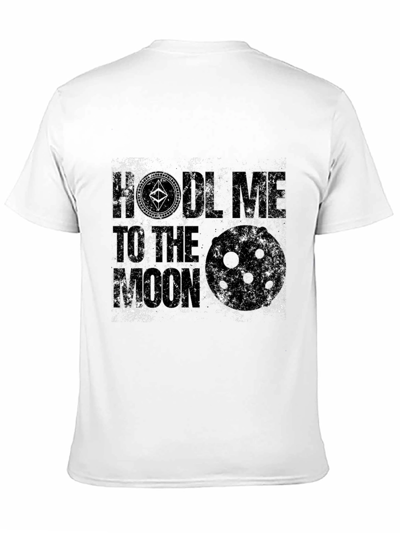 Distressed Ethereum Crypto T-Shirt - Black