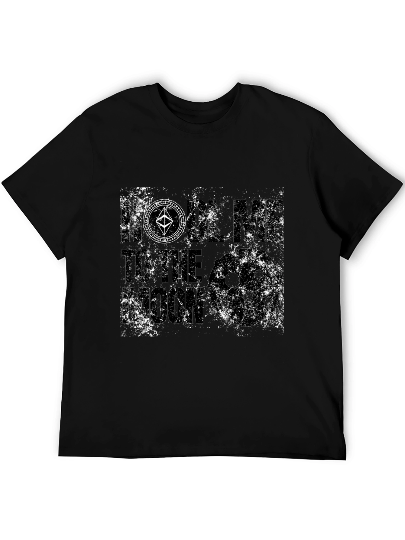 Distressed Ethereum Crypto T-Shirt - Black