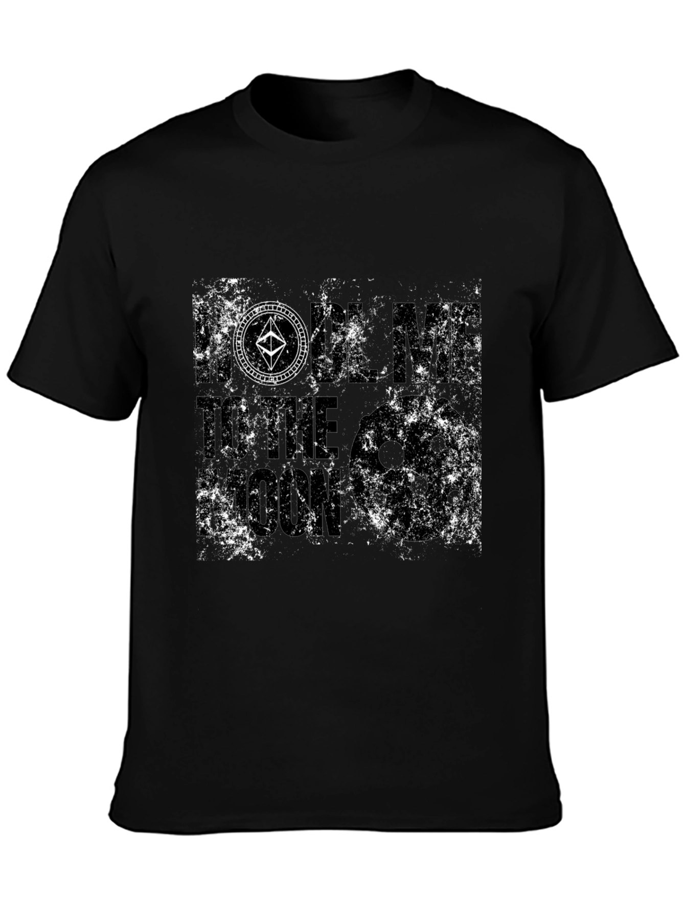 Distressed Ethereum Crypto T-Shirt - Black