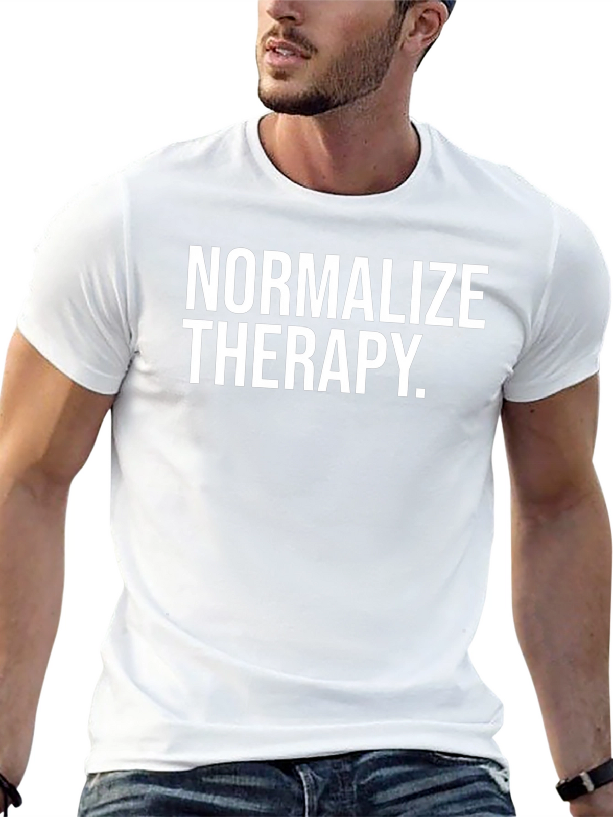 Normalize Therapy Black Graphic Tee