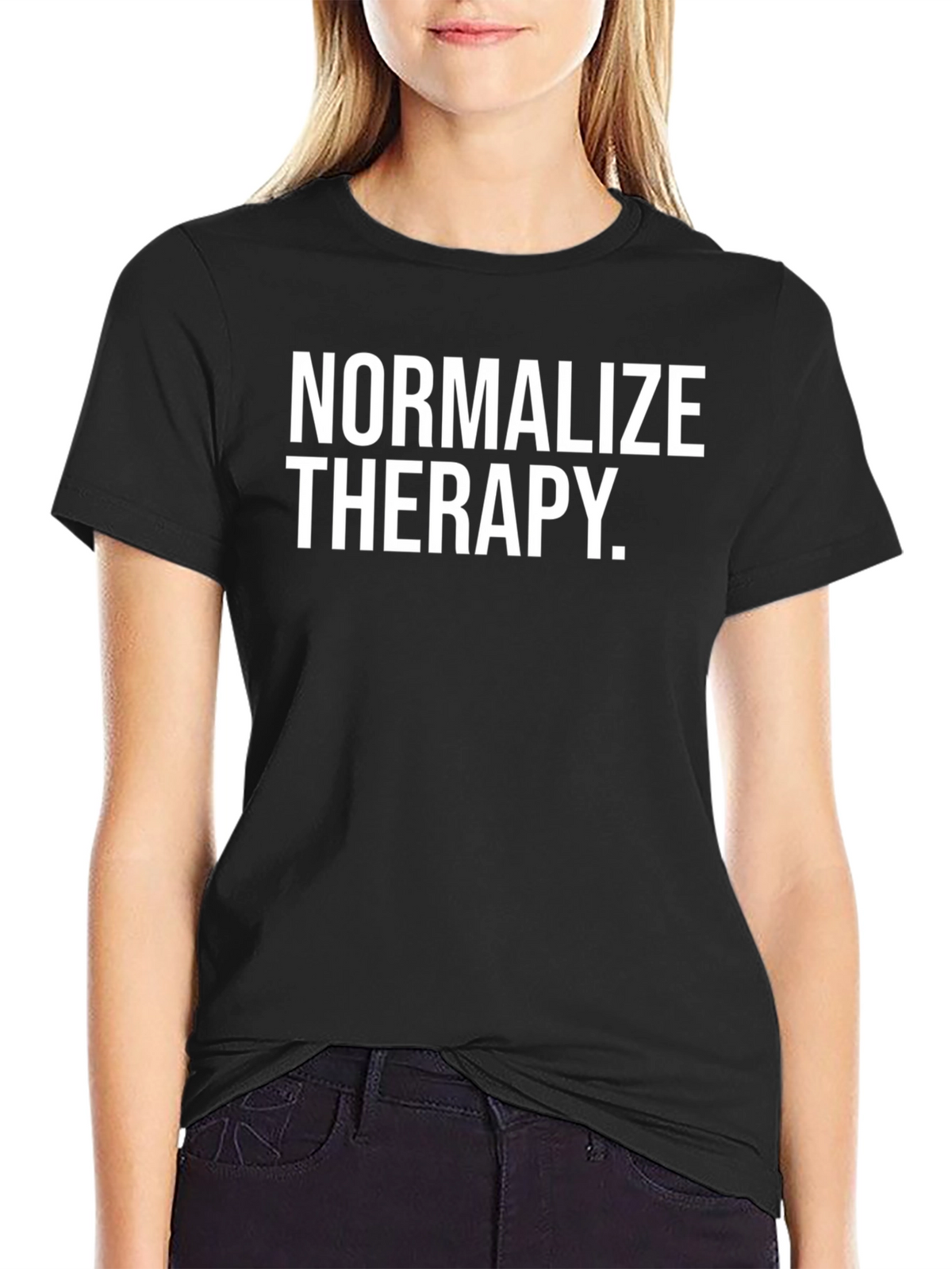 Normalize Therapy Black Graphic Tee