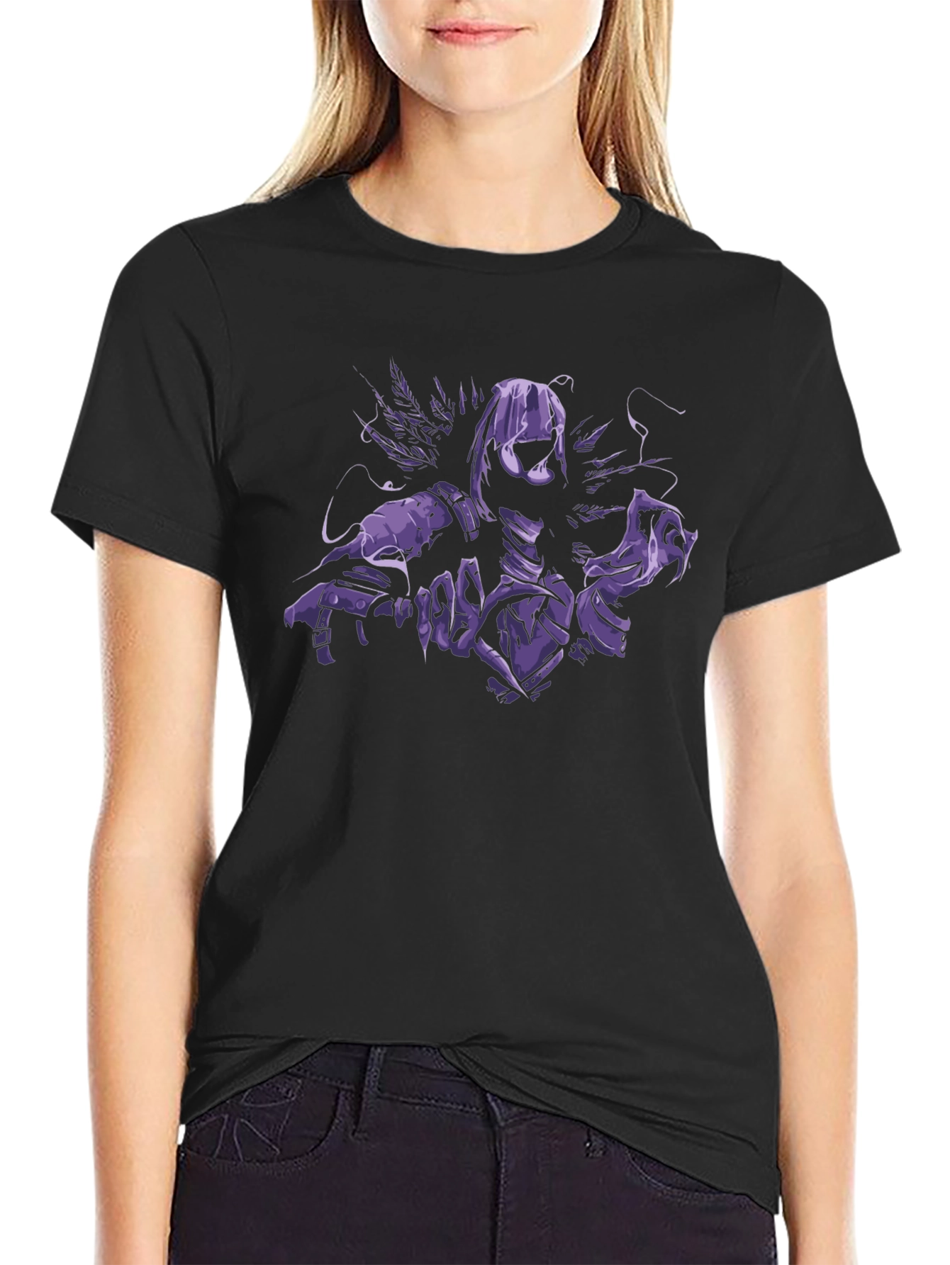 Raven Graphic Black T-Shirt for Men