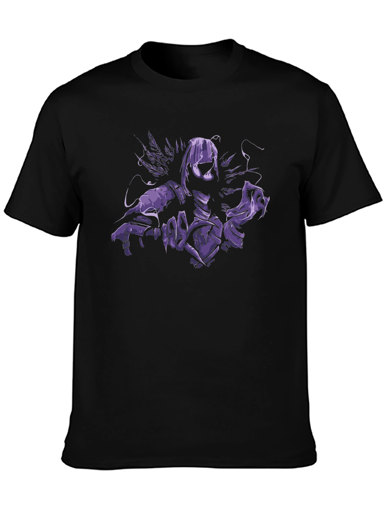 Raven Graphic Black T-Shirt for Men