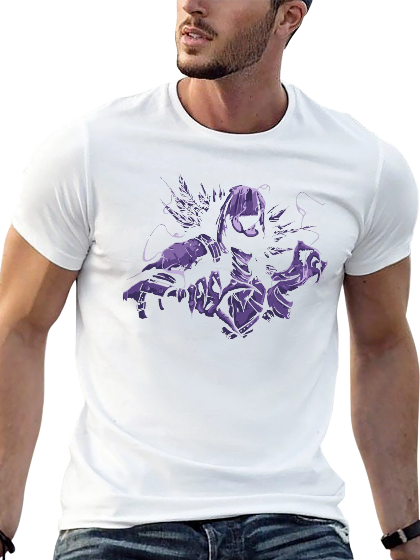 Raven Graphic Black T-Shirt for Men