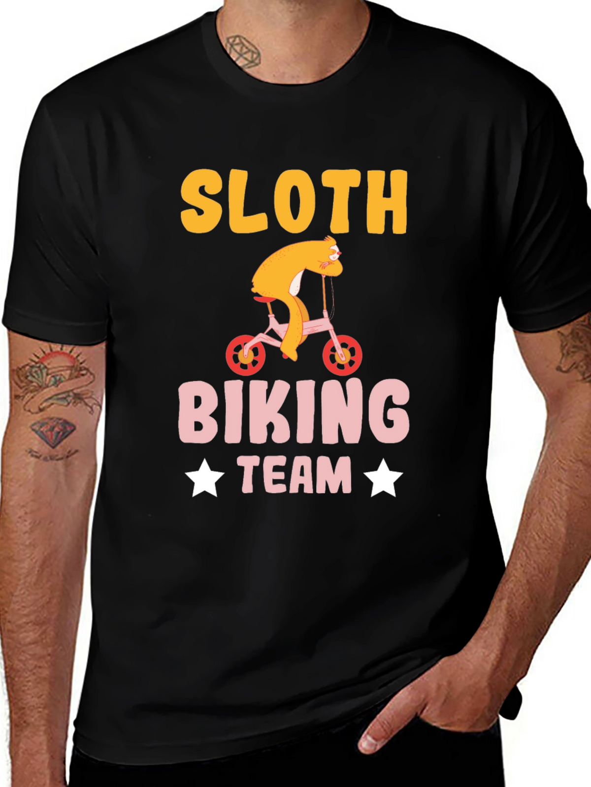 Sloth Biking Team T-Shirt Funny Sloth Tee