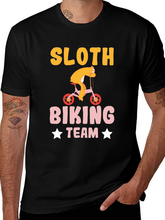 Sloth Biking Team T-Shirt Funny Sloth Tee
