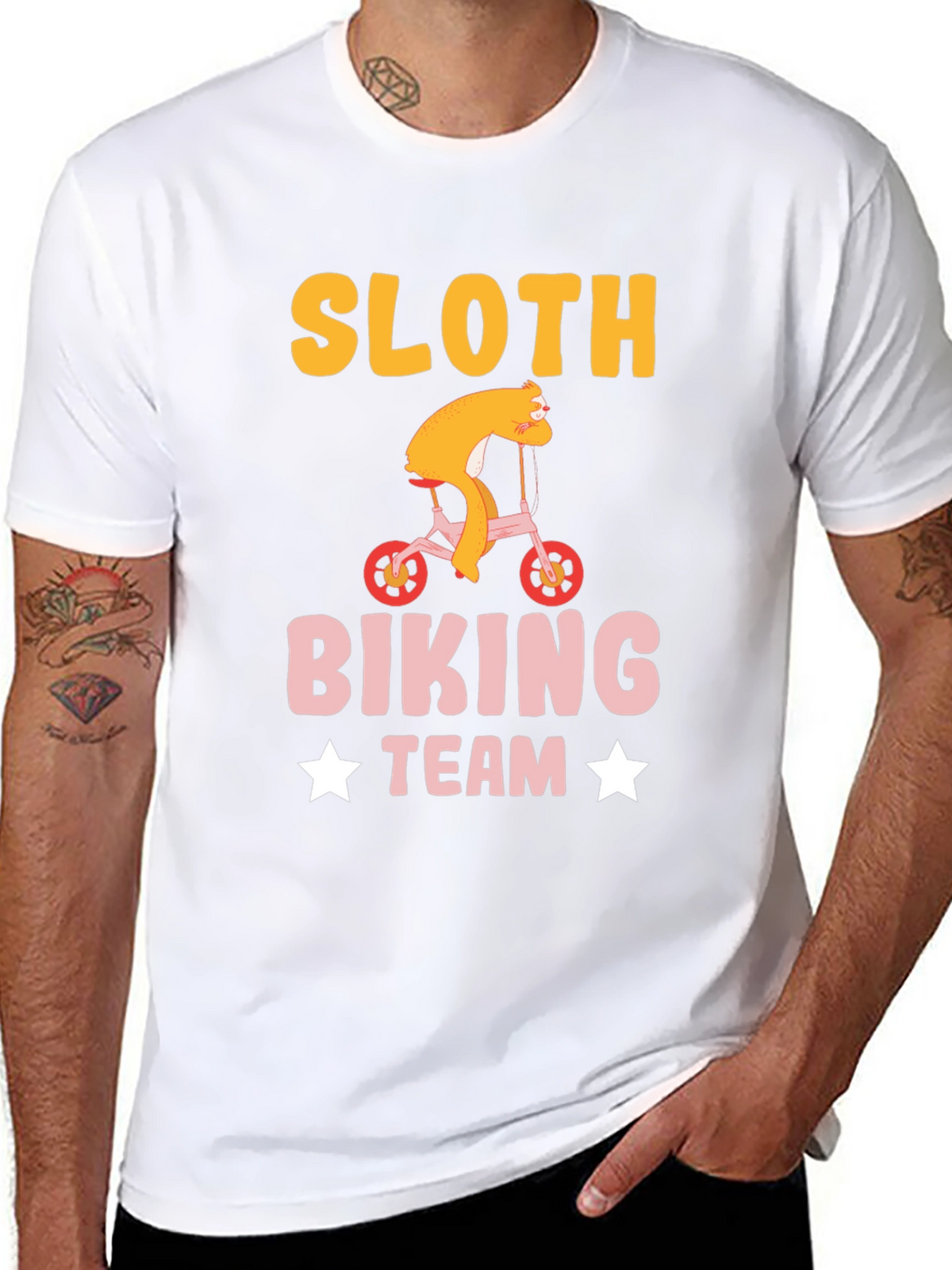Sloth Biking Team T-Shirt Funny Sloth Tee