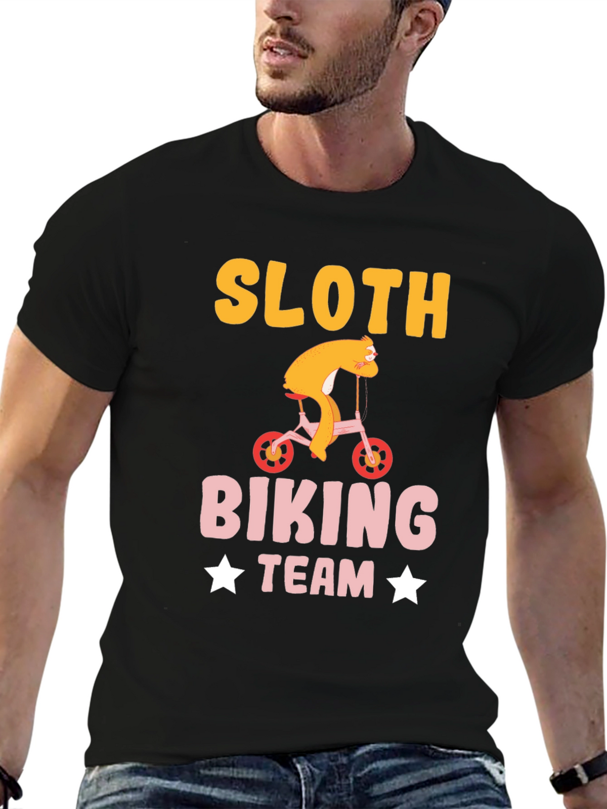 Sloth Biking Team T-Shirt Funny Sloth Tee