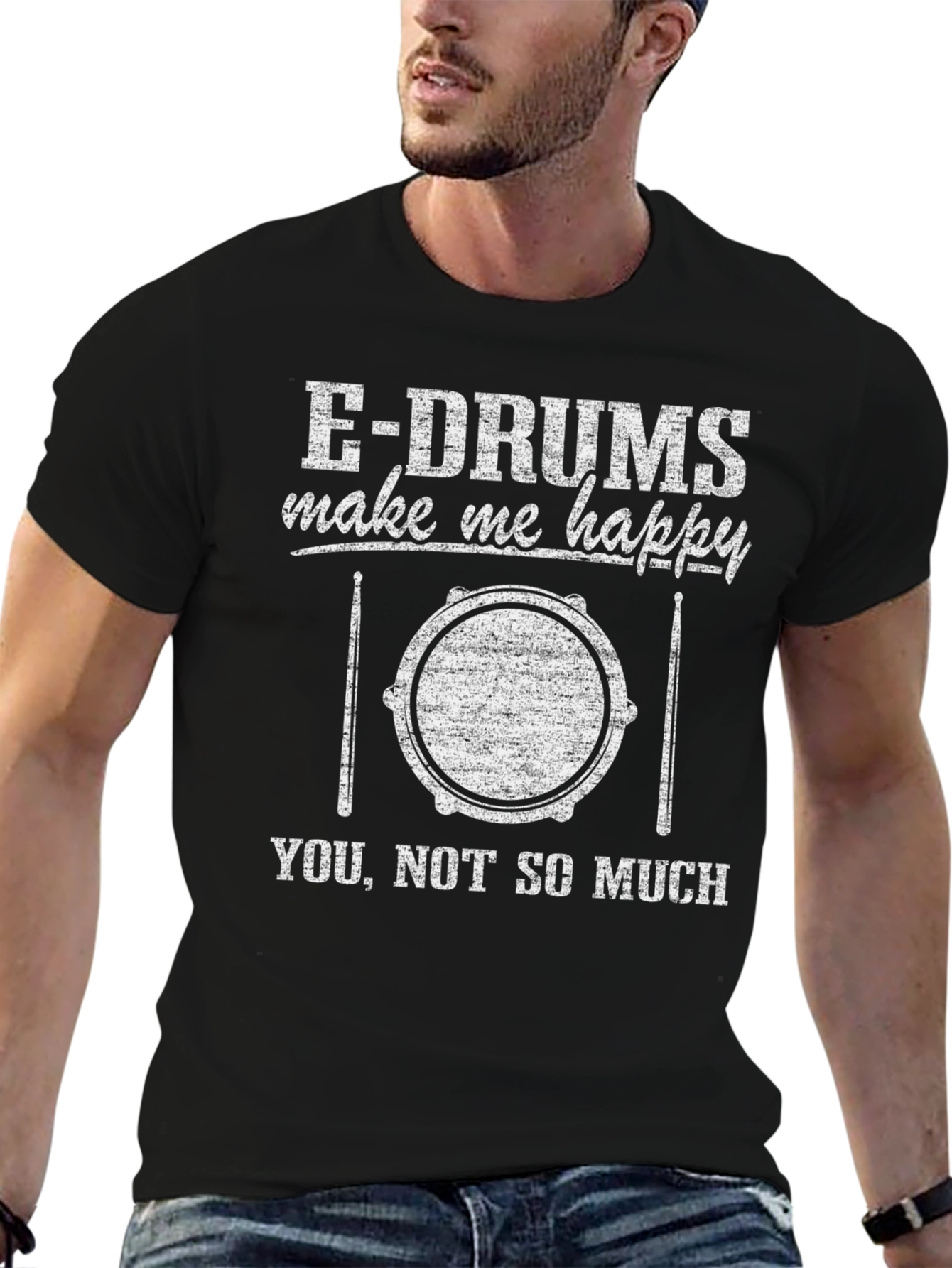 E-Drums Make Me Happy Graphic T-Shirt