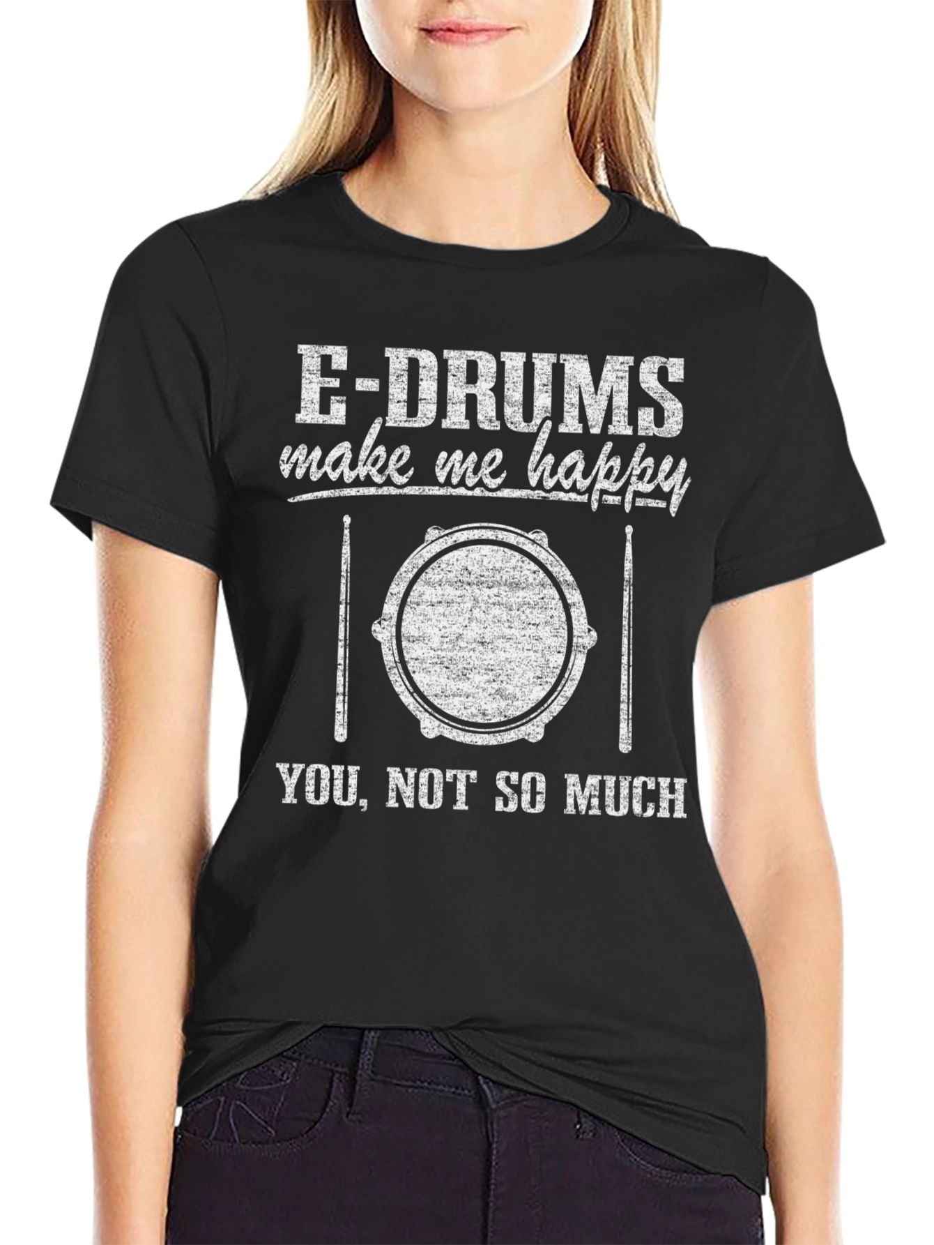 E-Drums Make Me Happy Graphic T-Shirt