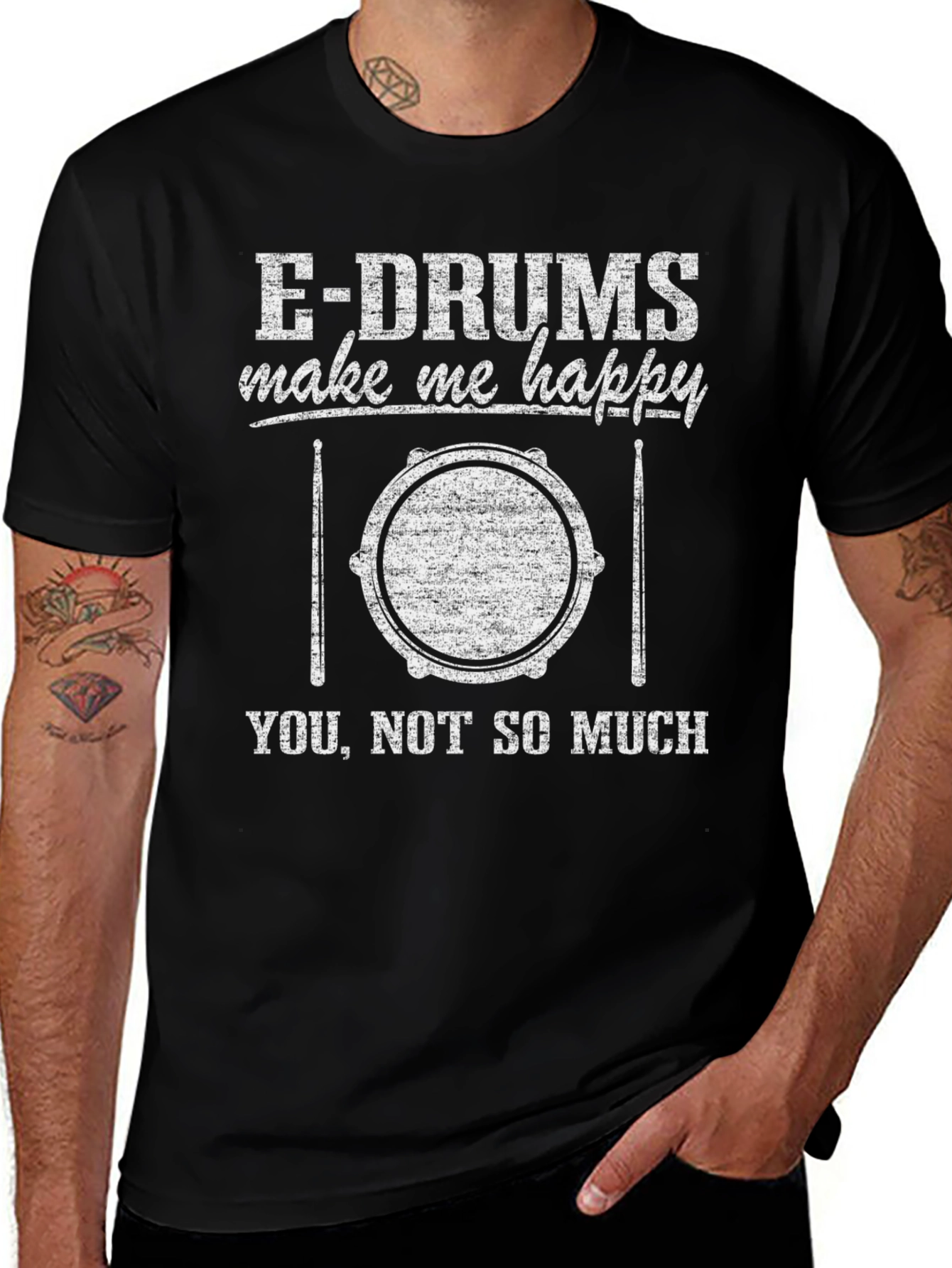 E-Drums Make Me Happy Graphic T-Shirt