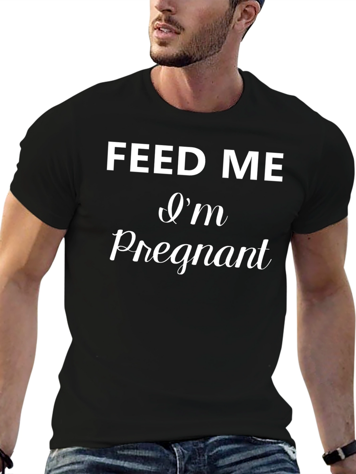 Feed Me Im Pregnant T-Shirt - Funny Maternity Tee