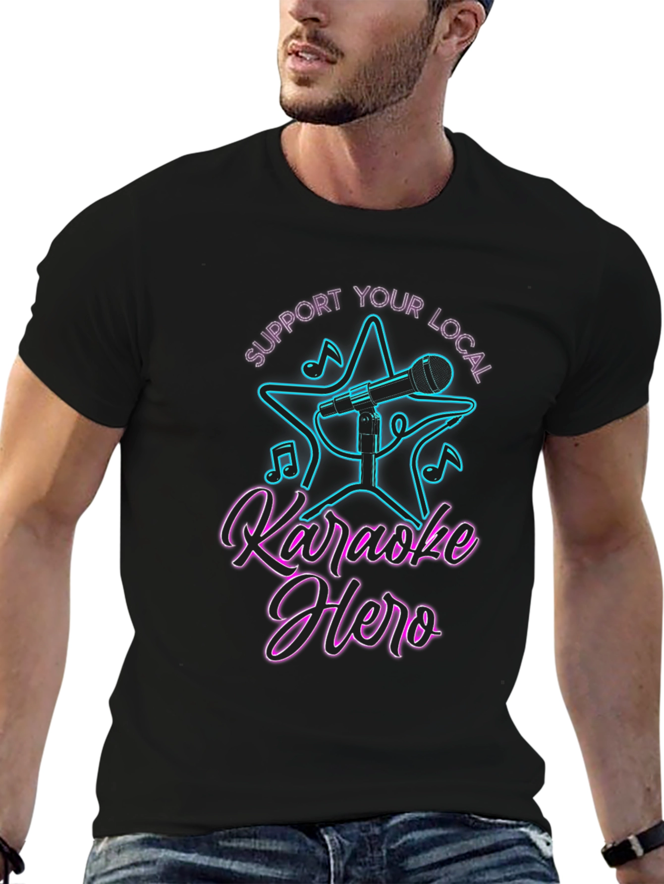 Karaoke Hero Graphic Tee - Support Local Music