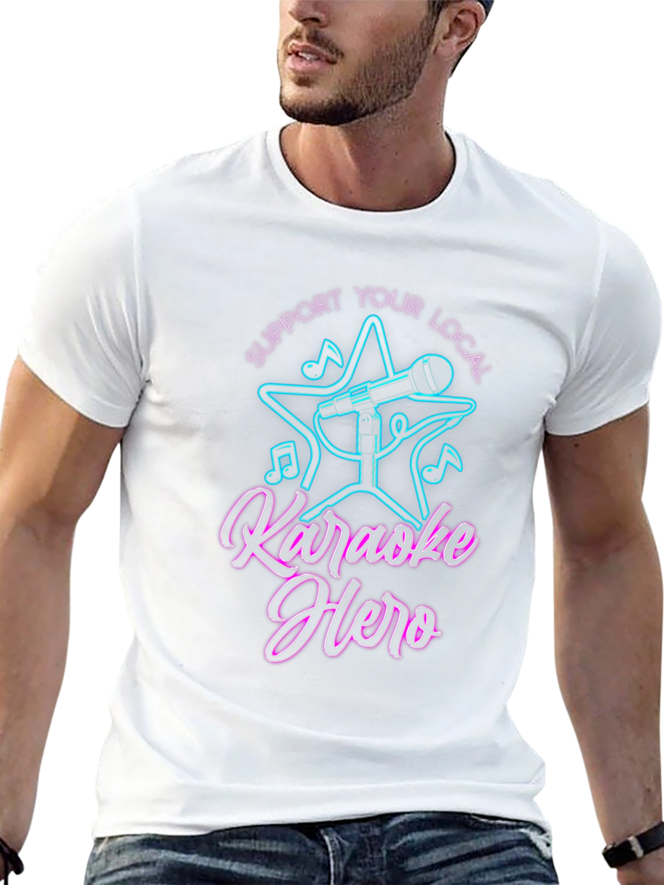 Karaoke Hero Graphic Tee - Support Local Music