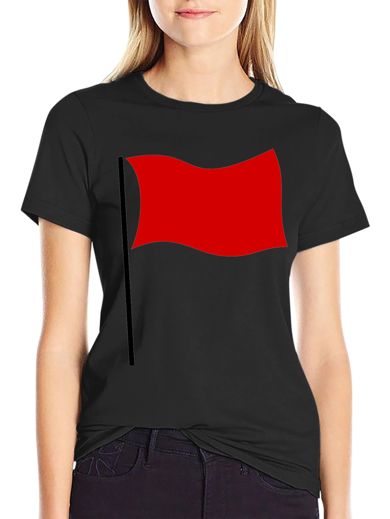 Red Flag Graphic T-Shirt - Bold & Unique Design