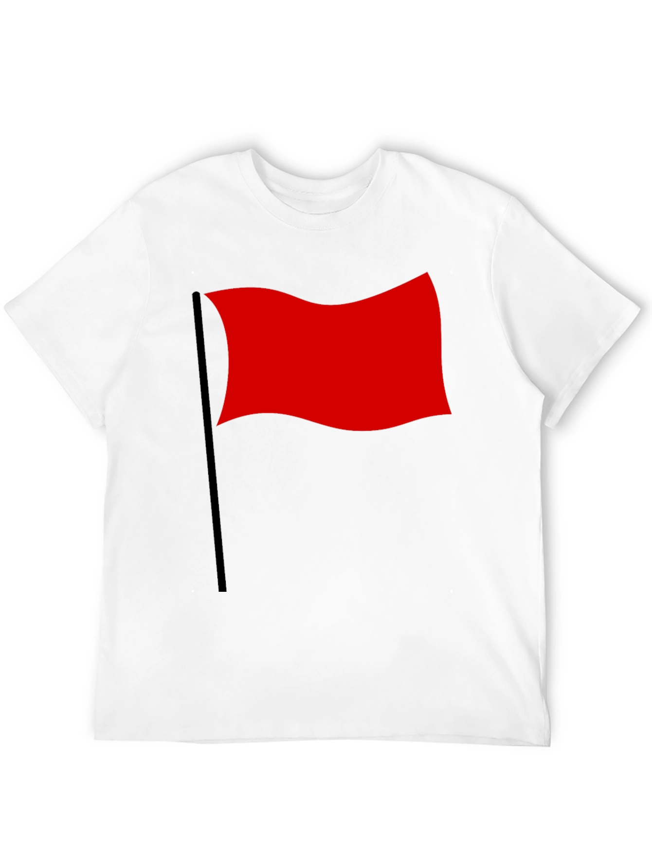 Red Flag Graphic T-Shirt - Bold & Unique Design