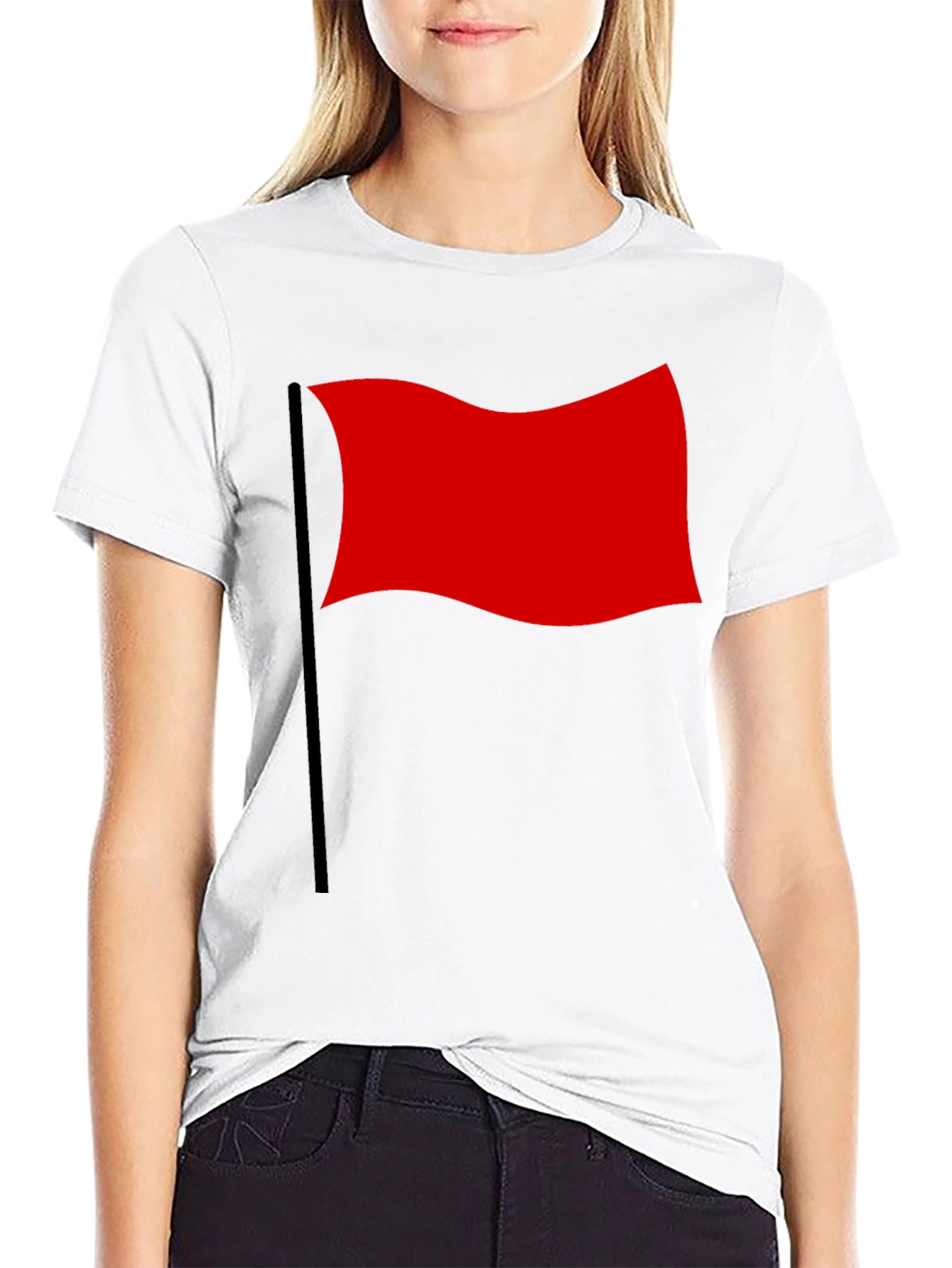 Red Flag Graphic T-Shirt - Bold & Unique Design