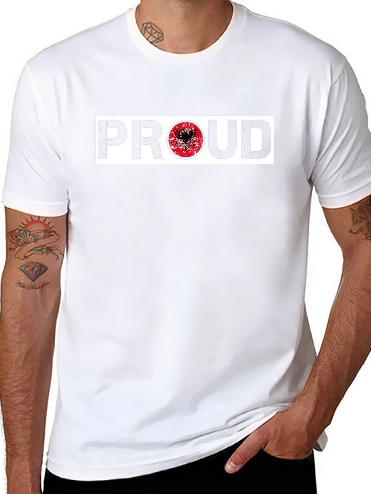 Proud Albania T-Shirt - Black