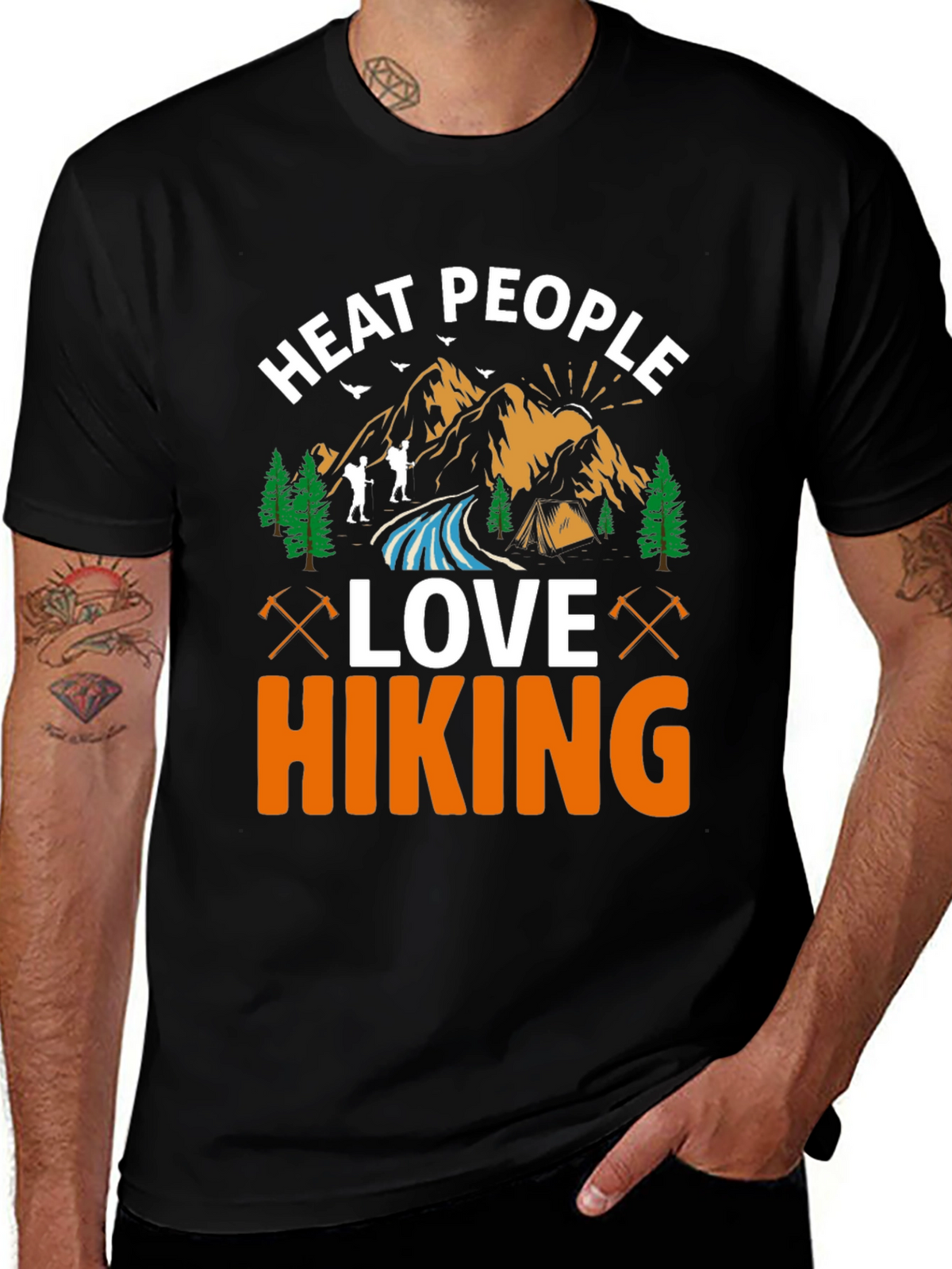 Heat People Love Hiking Graphic Tee