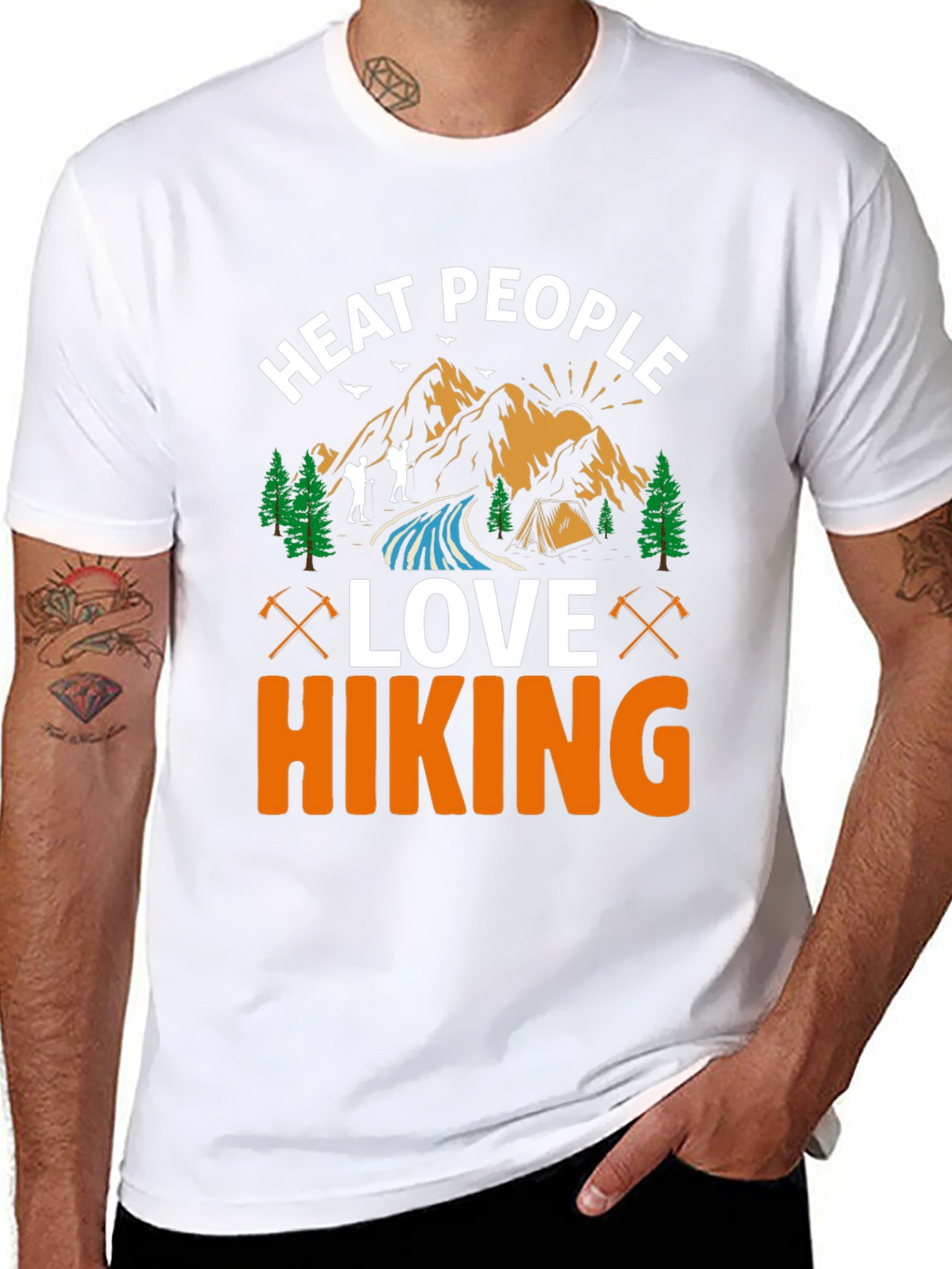Heat People Love Hiking Graphic Tee