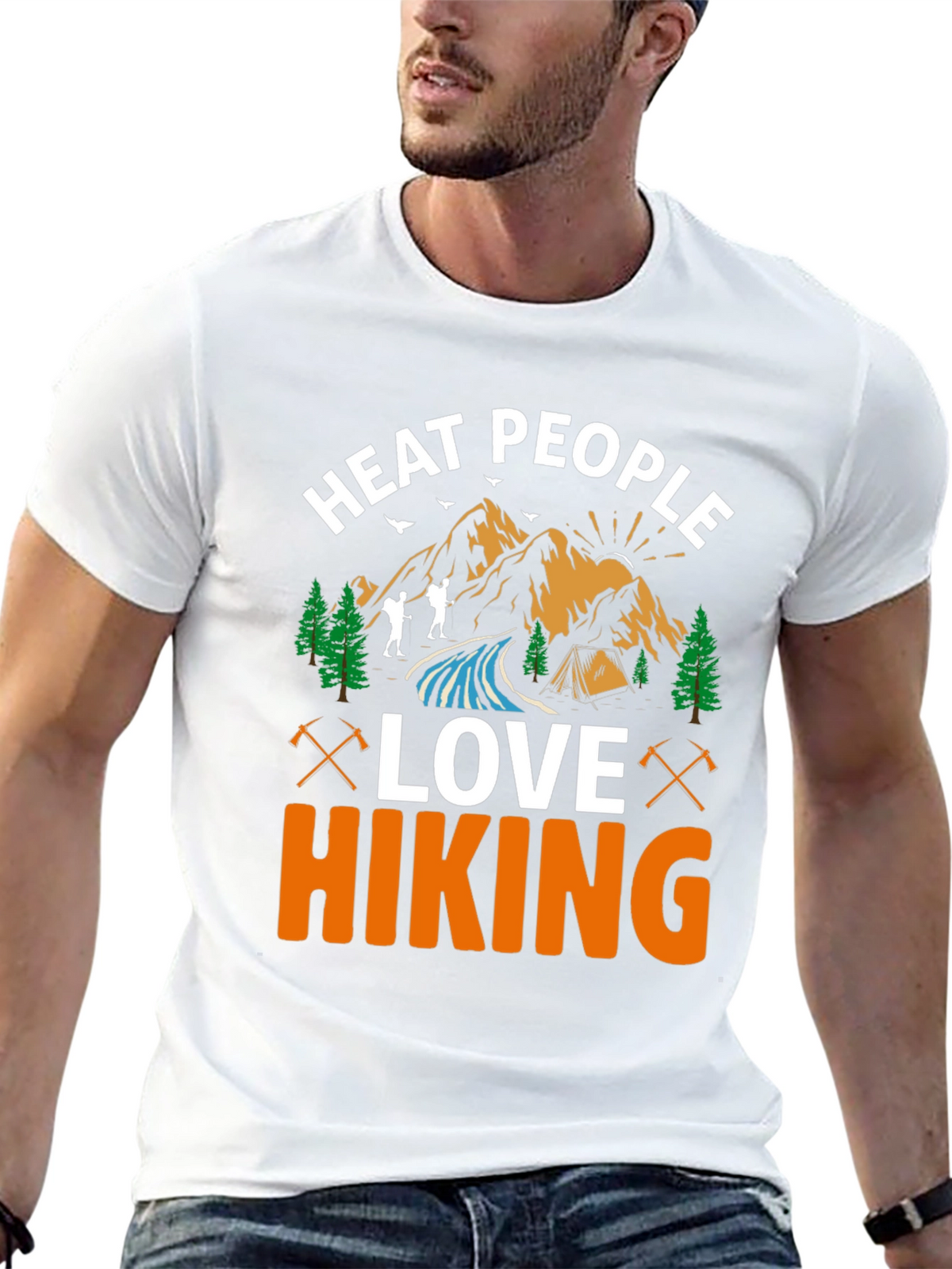 Heat People Love Hiking Graphic Tee