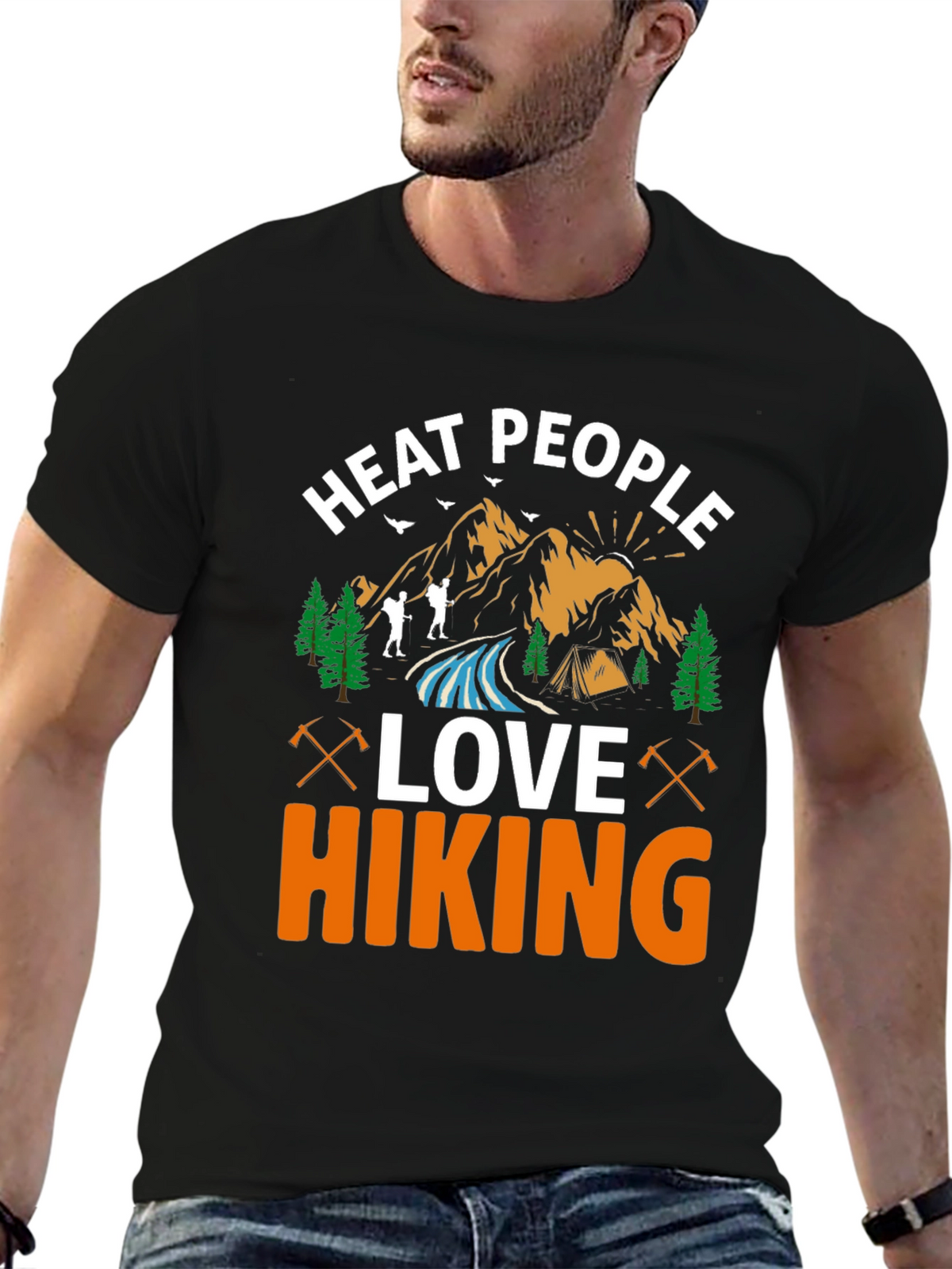 Heat People Love Hiking Graphic Tee
