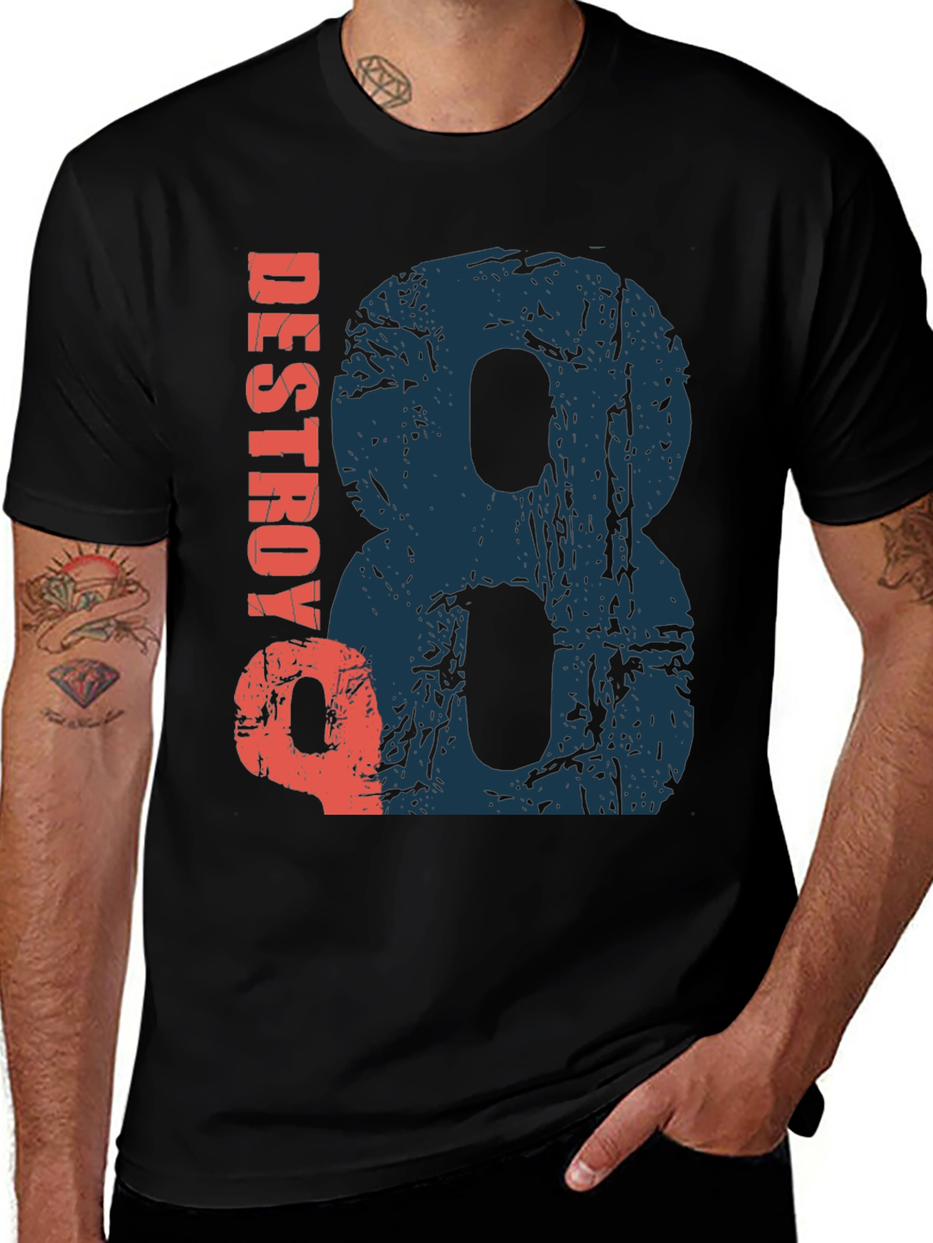 Destroy T-Shirt - Graphic Print Tee