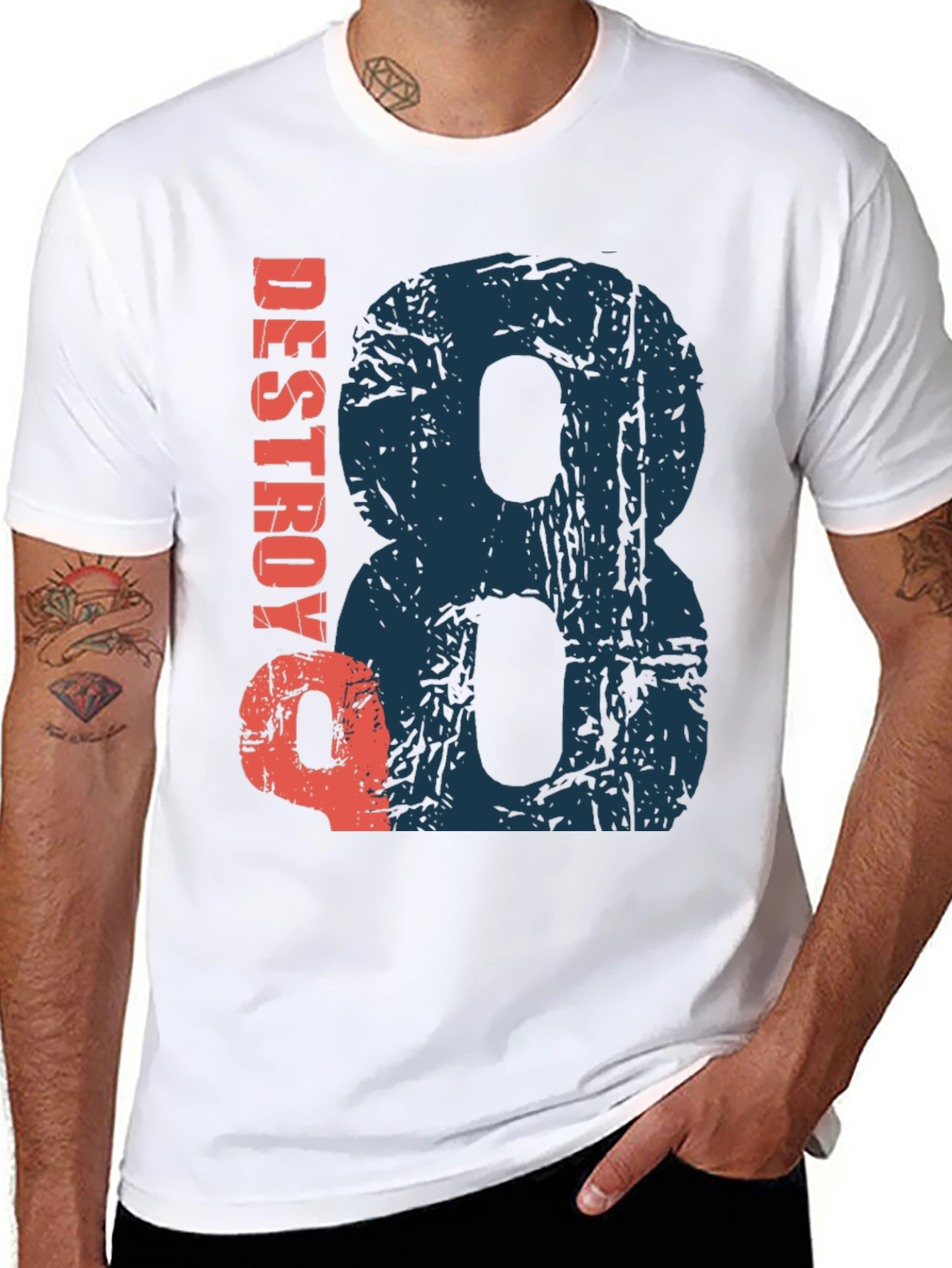 Destroy T-Shirt - Graphic Print Tee