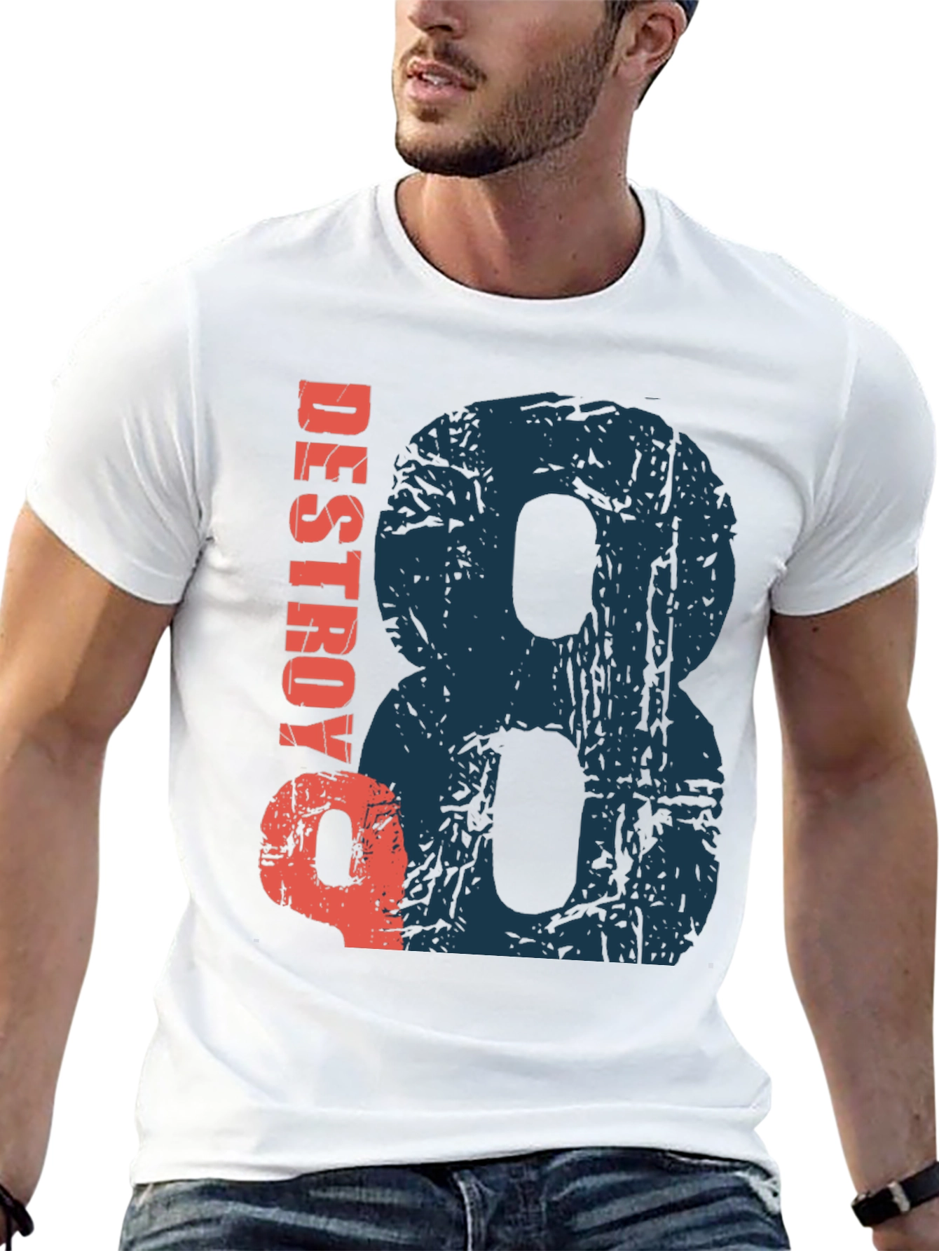 Destroy T-Shirt - Graphic Print Tee