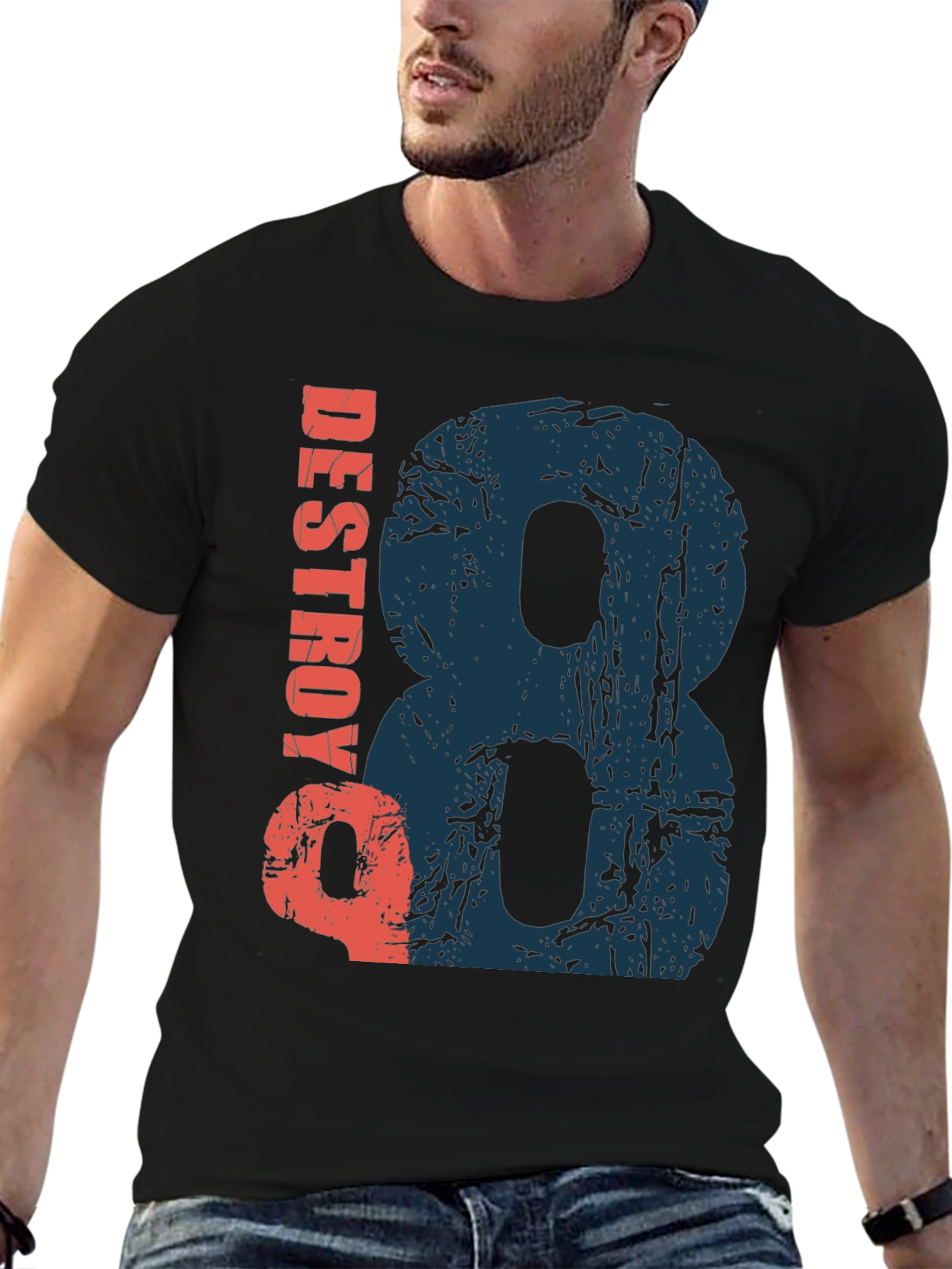 Destroy T-Shirt - Graphic Print Tee