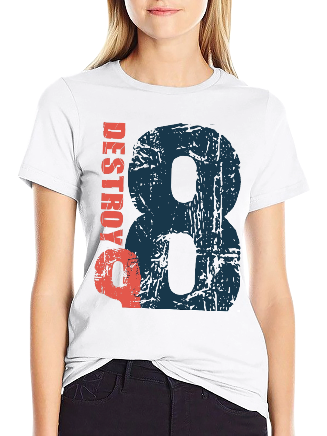 Destroy T-Shirt - Graphic Print Tee