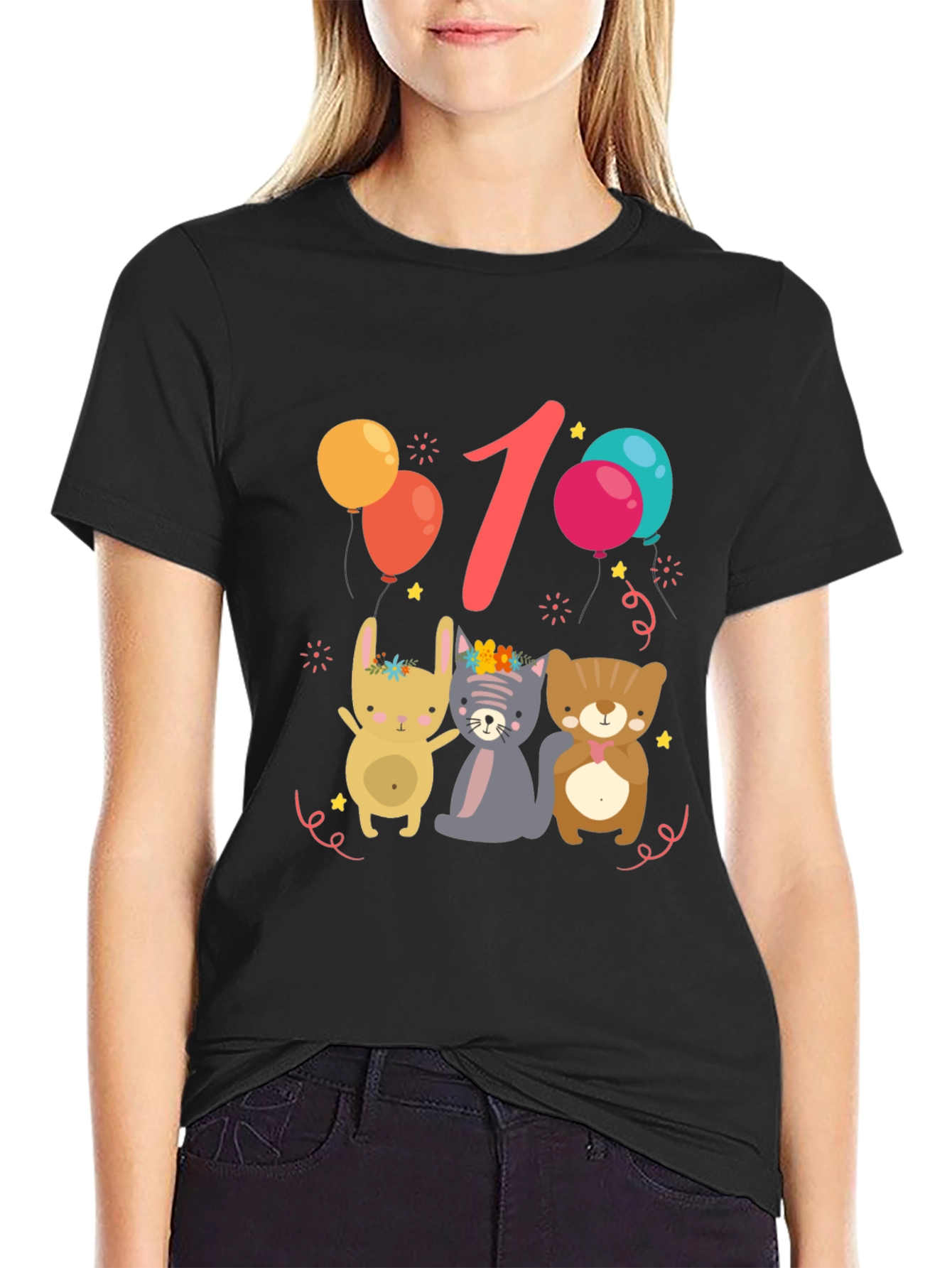 Cute 1st Birthday Animal Tee