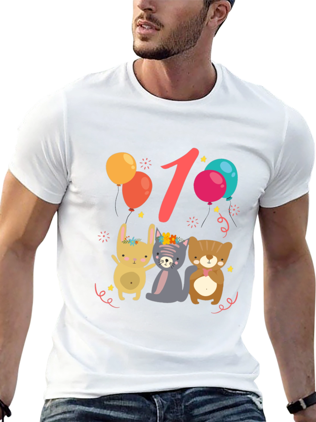 Cute 1st Birthday Animal Tee
