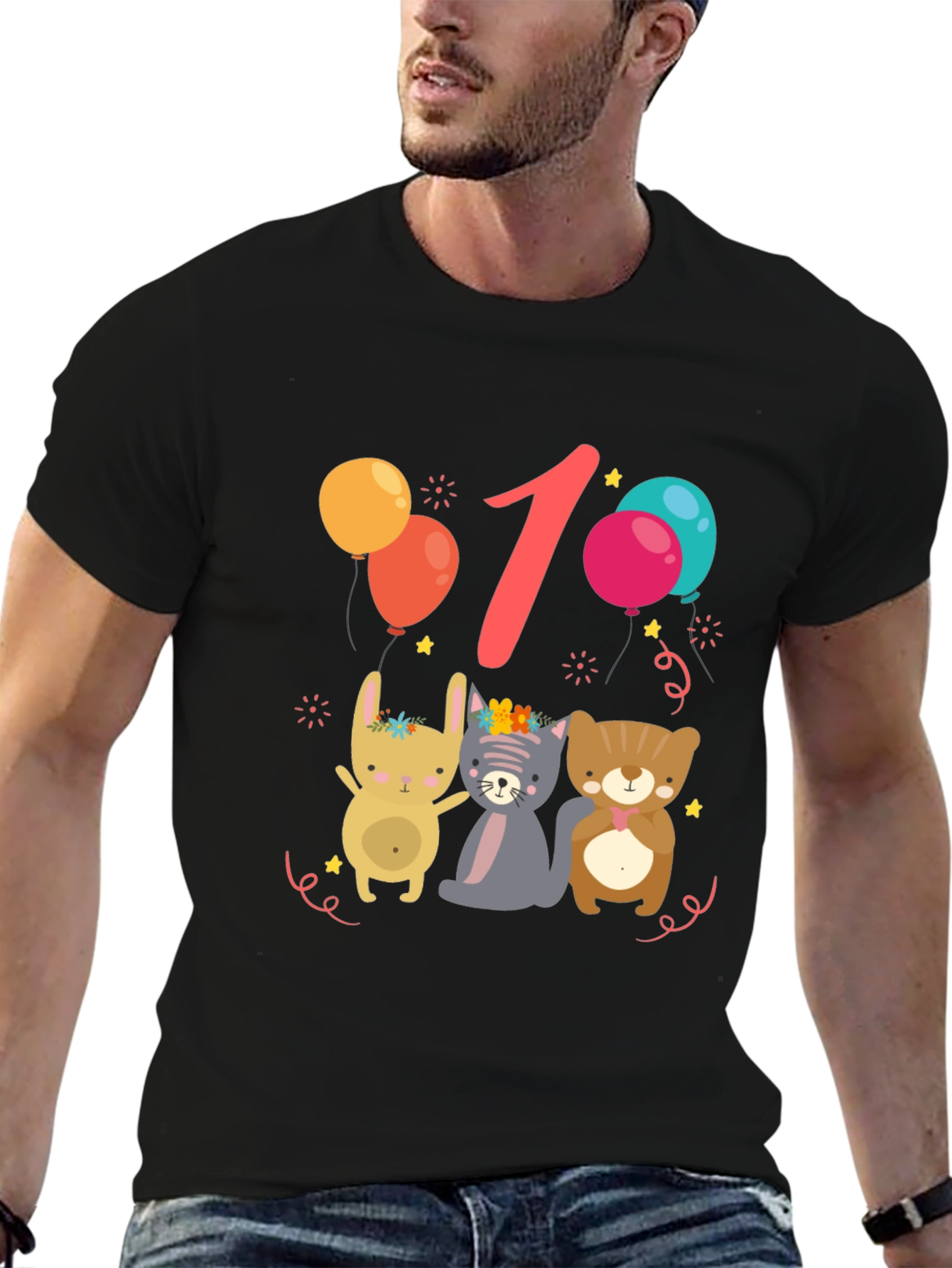Cute 1st Birthday Animal Tee