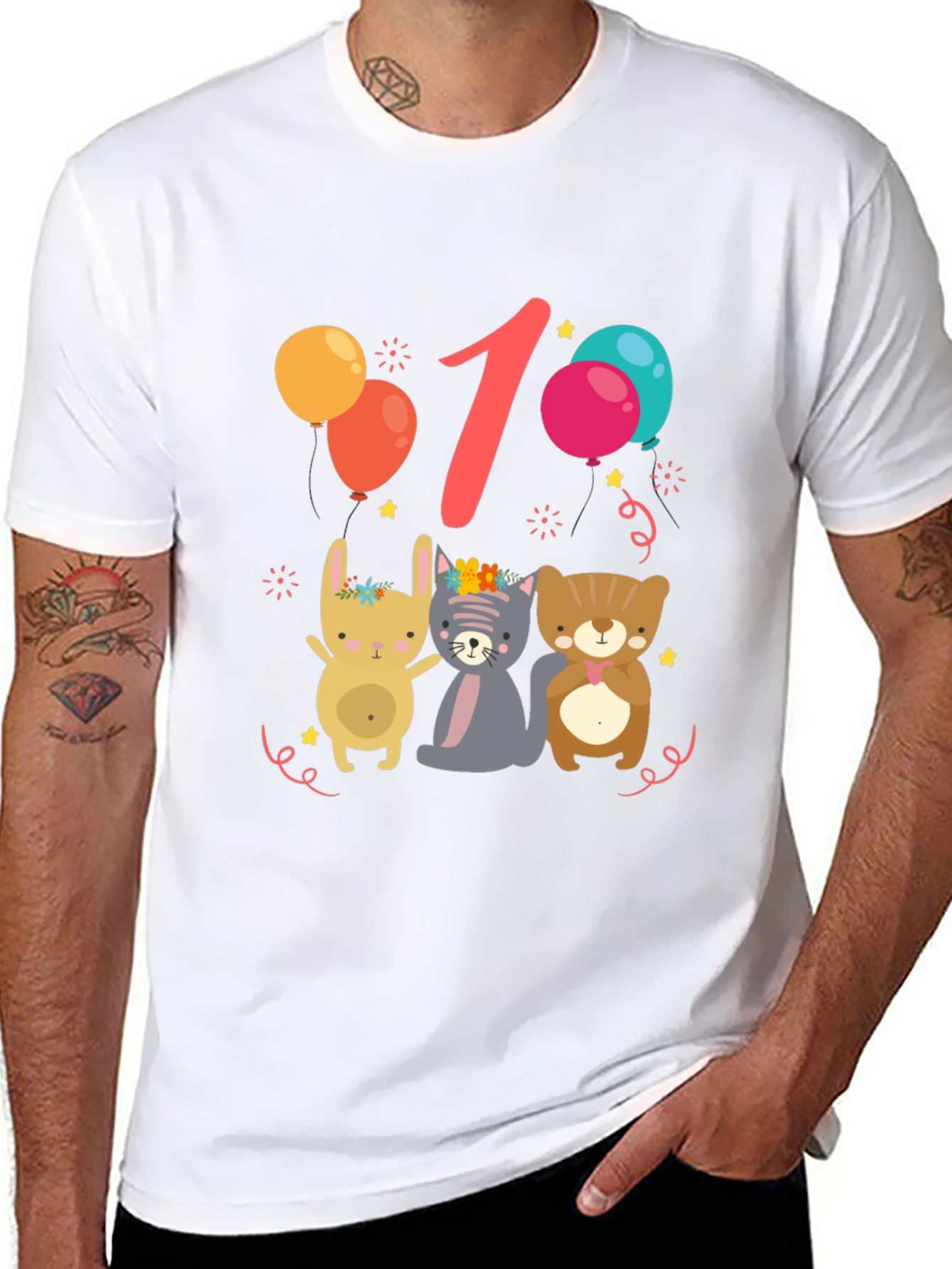 Cute 1st Birthday Animal Tee