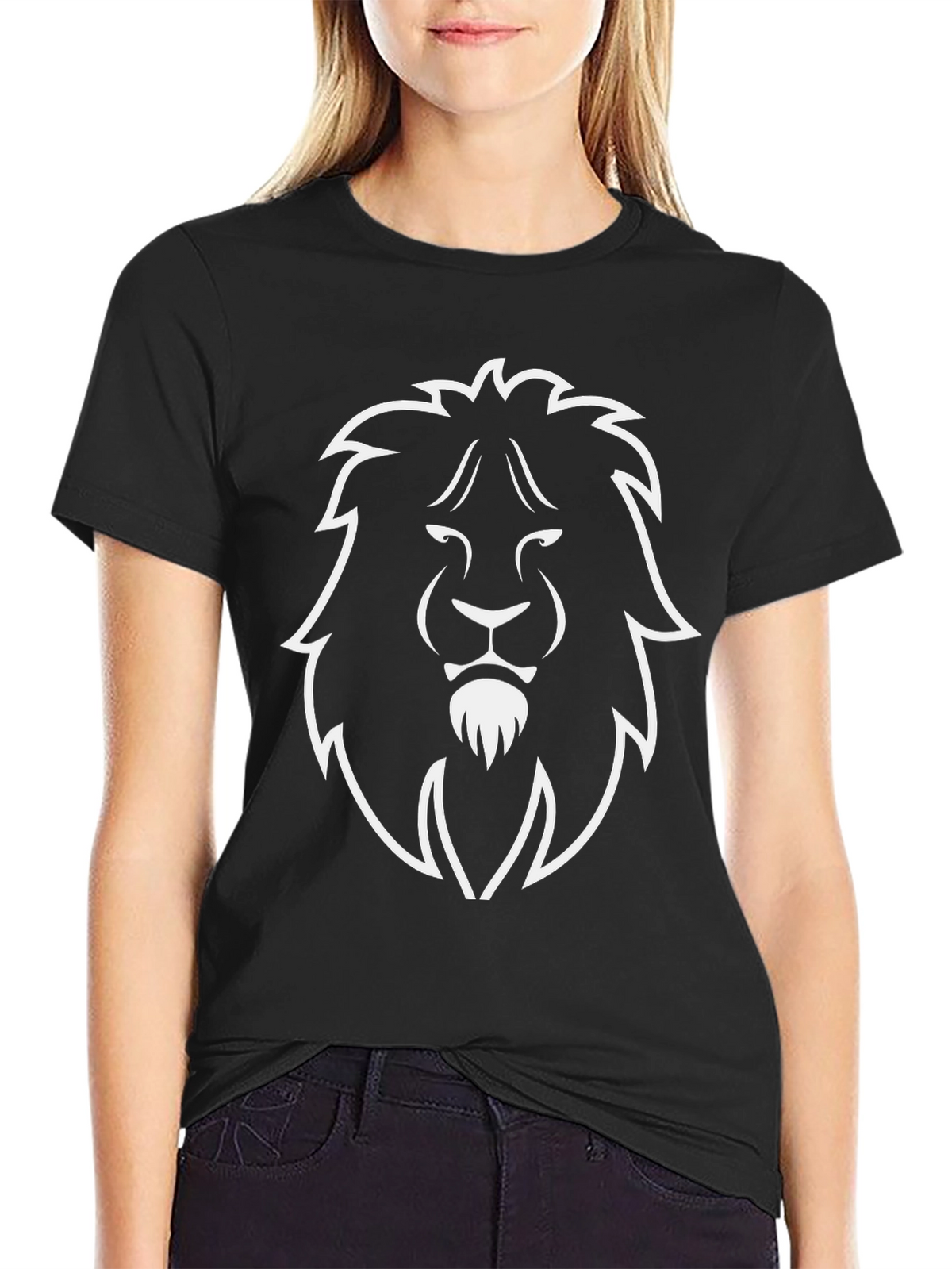 Lion Graphic Tee - Bold Black T-Shirt
